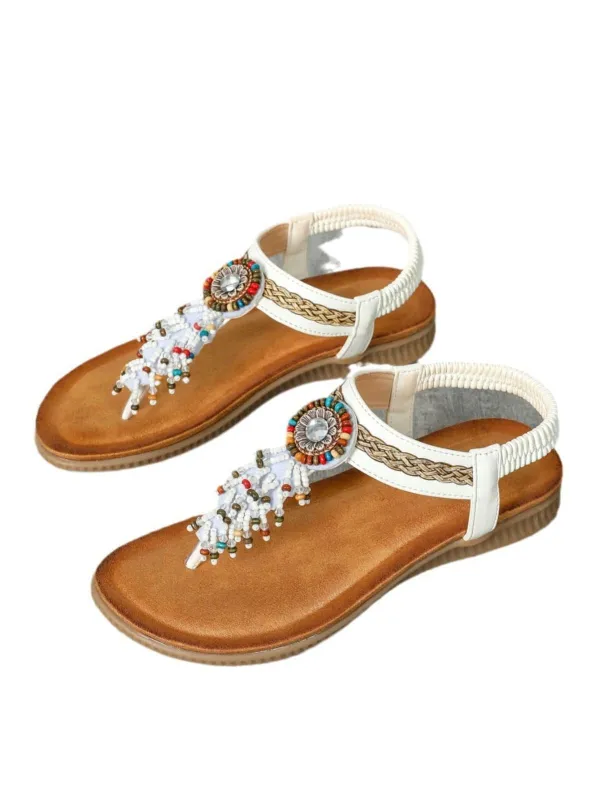 Bohemian Style Flip-Flop Tassel Sandals made by Retro Stage