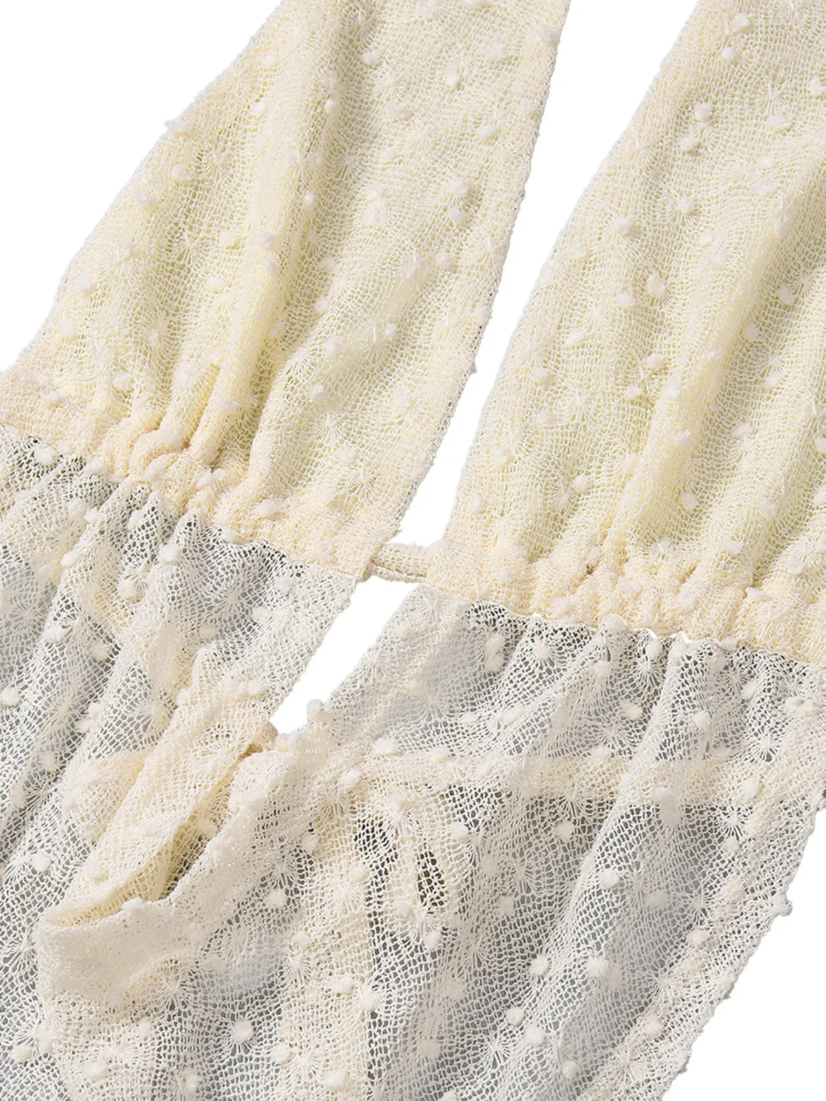 2PCS Beige 2000s Halter Backless Tie Skirt Set sold by Retro Stage product image thumbnail 4