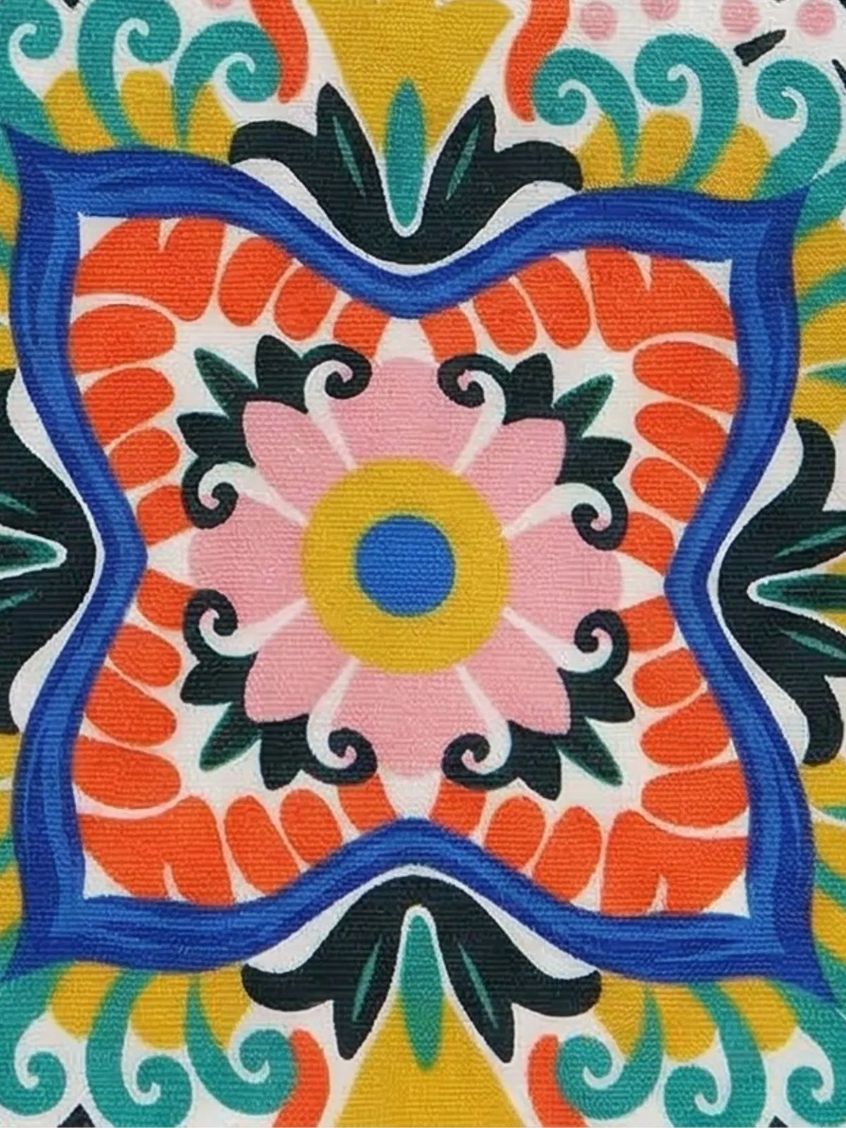 Multicolor 1930s Mediterranean Print Halter One-Piece Swimsuit sold by Retro Stage product image thumbnail 4