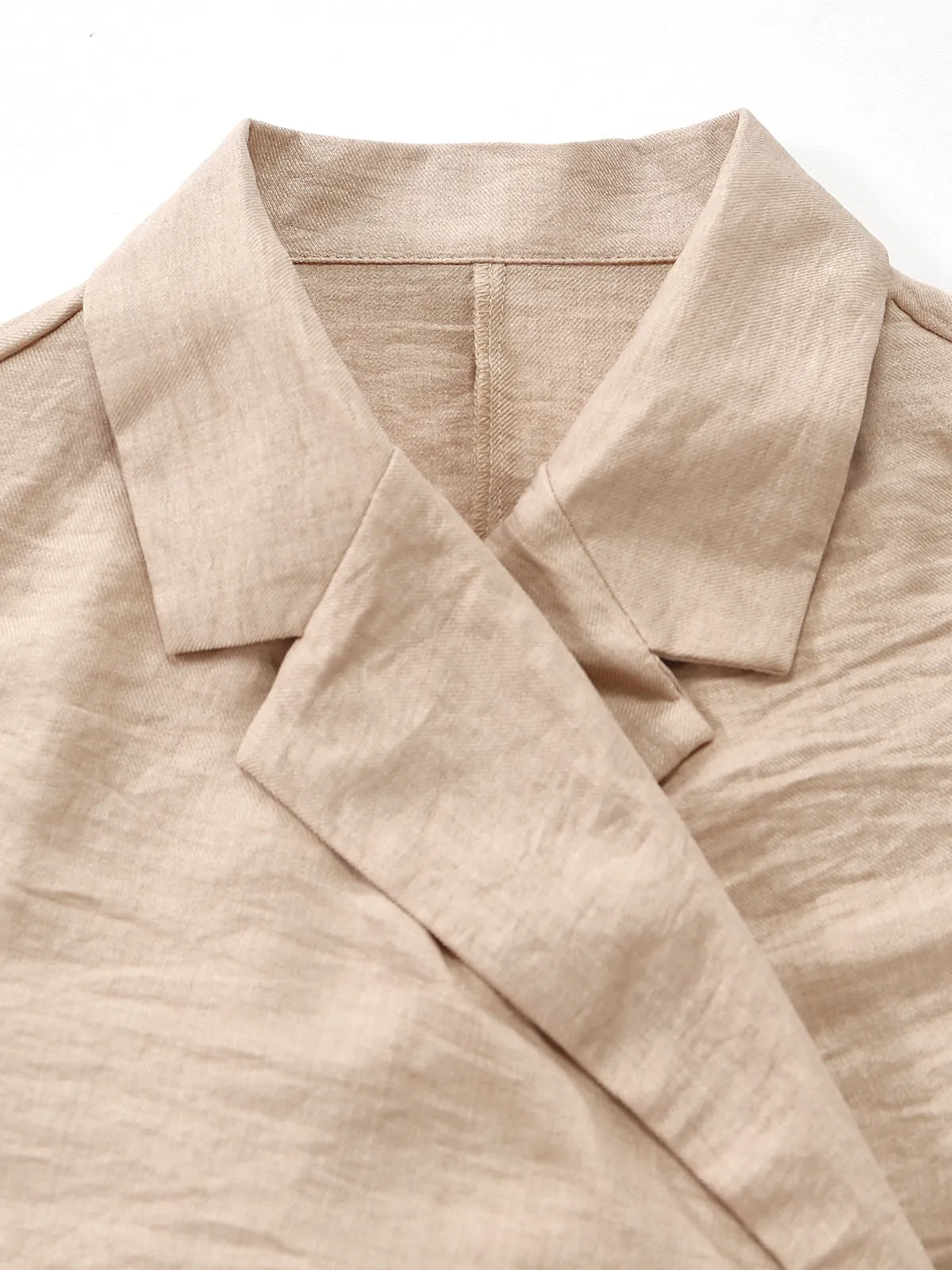 Beige 1960s Solid Suit Vest & Shorts Set sold by Retro Stage product image thumbnail 4
