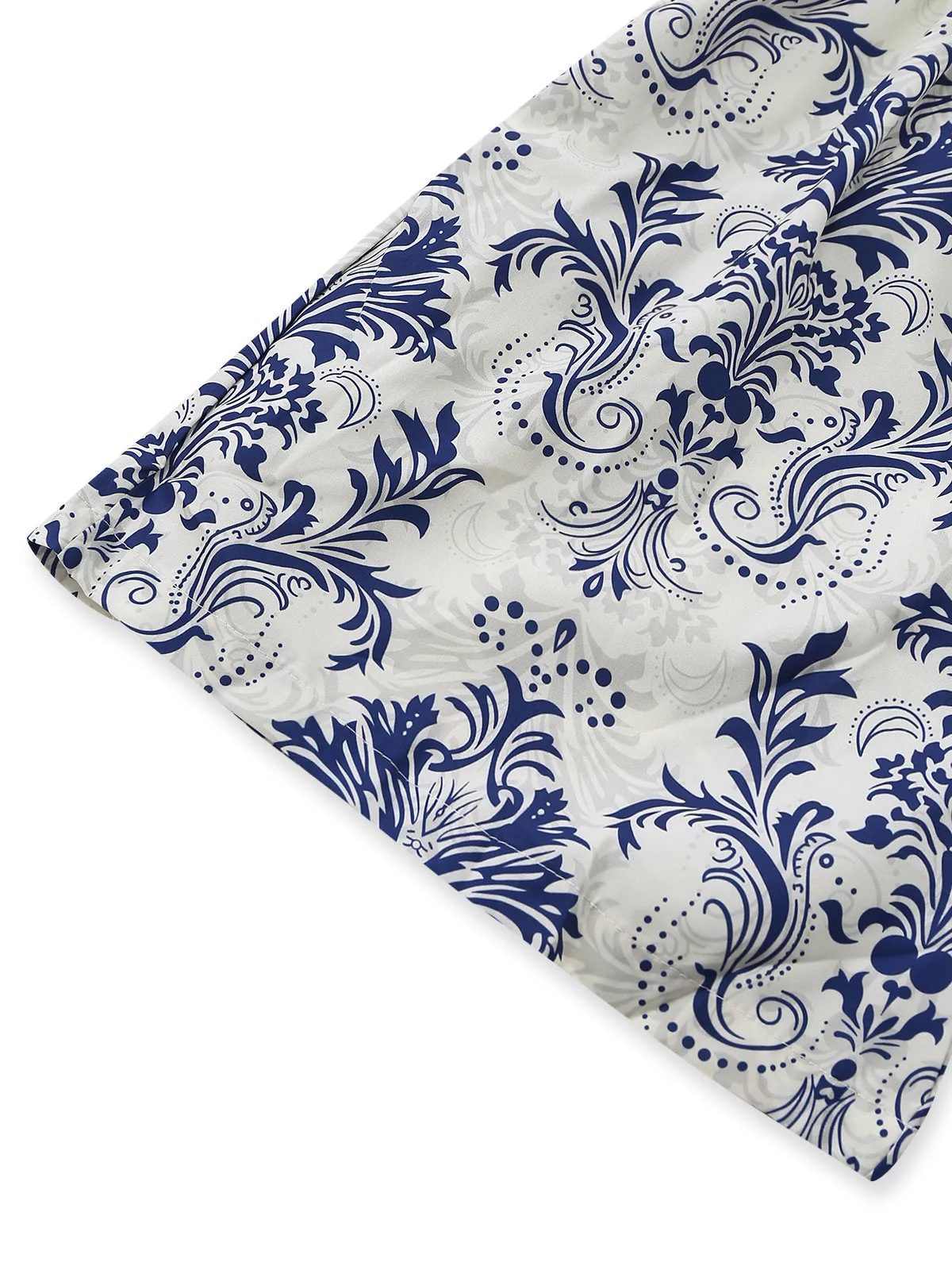 Blue 1970s Baroque Smocked Suspender Romper sold by Retro Stage product image thumbnail 5