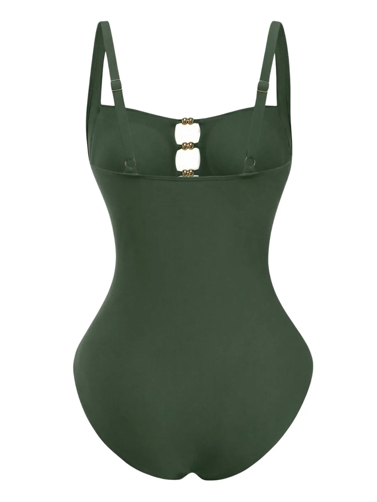 1950s Ruched Cutout Tummy Control One-Piece Swimsuit sold by Retro Stage product image thumbnail 3