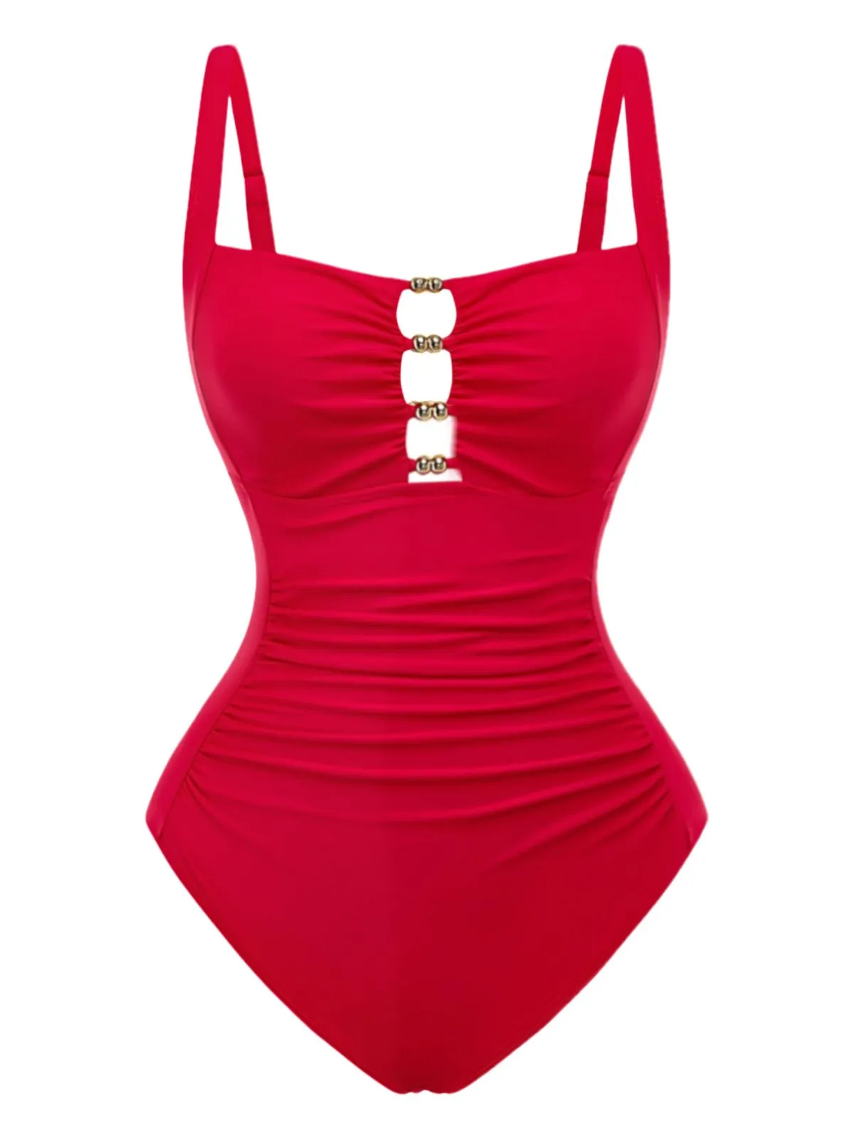 1950s Ruched Cutout Tummy Control One-Piece Swimsuit sold by Retro Stage product image thumbnail 4