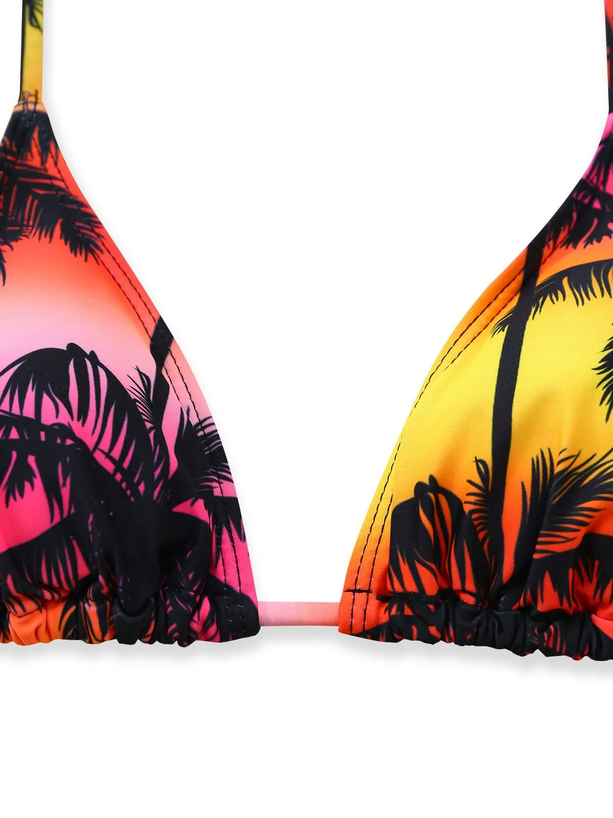 Pink 1960s Floral Tropical Bikini sold by Retro Stage product image thumbnail 3