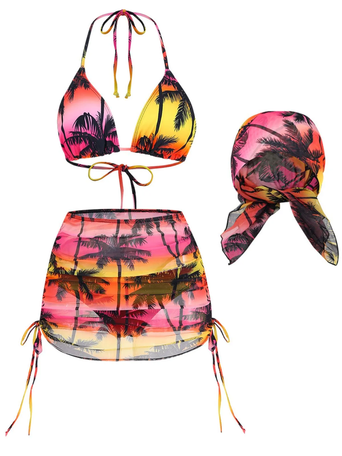 Pink 1960s Floral Tropical Bikini sold by Retro Stage