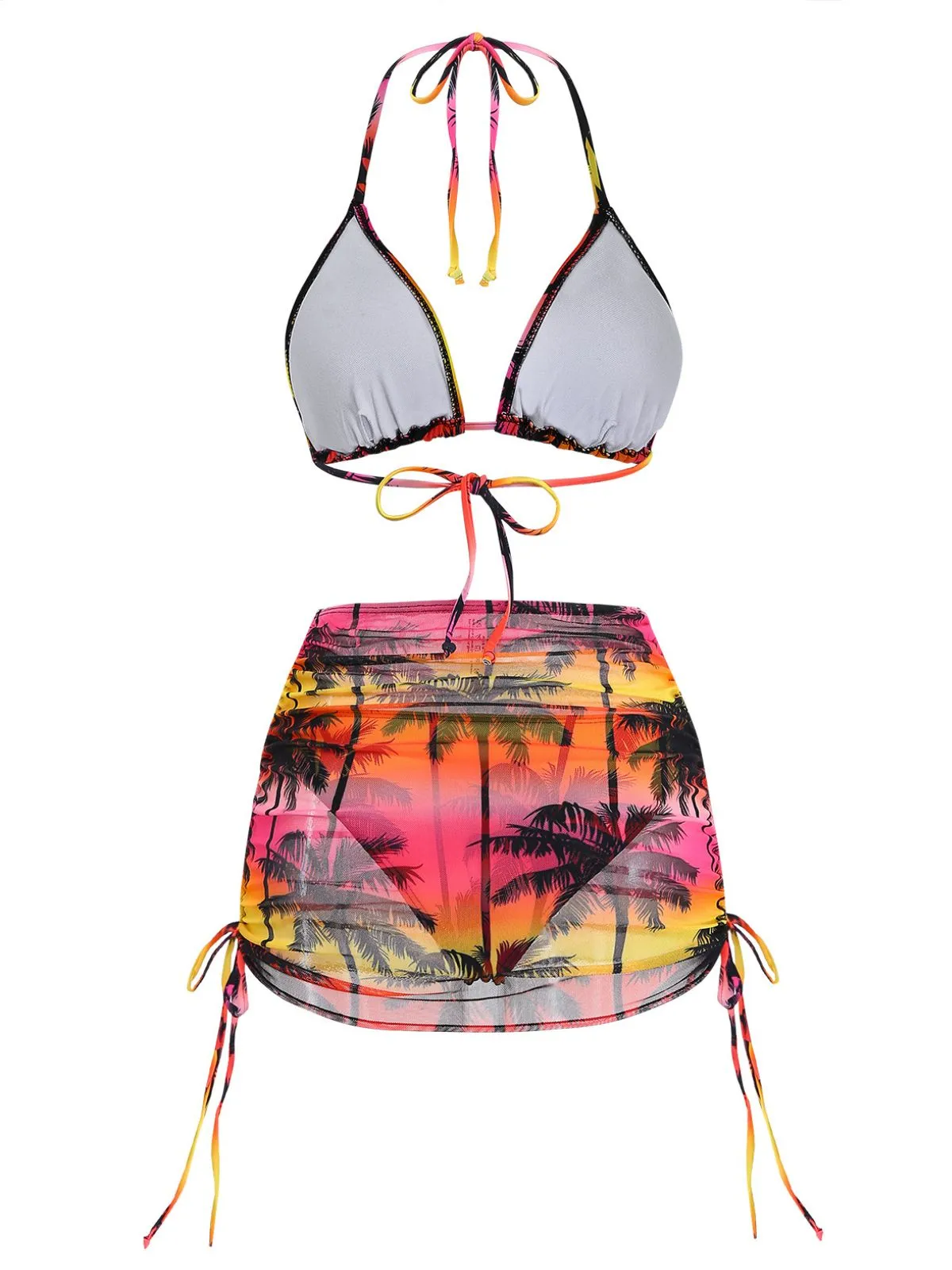 Pink 1960s Floral Tropical Bikini sold by Retro Stage product image thumbnail 2