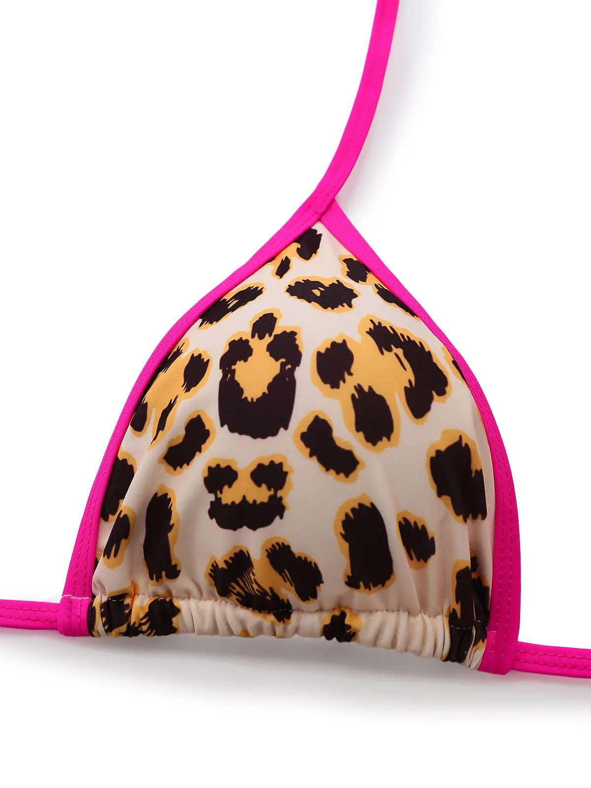 Brown 1950s Leopard Halter Colorblock Tankini Set sold by Retro Stage product image thumbnail 5