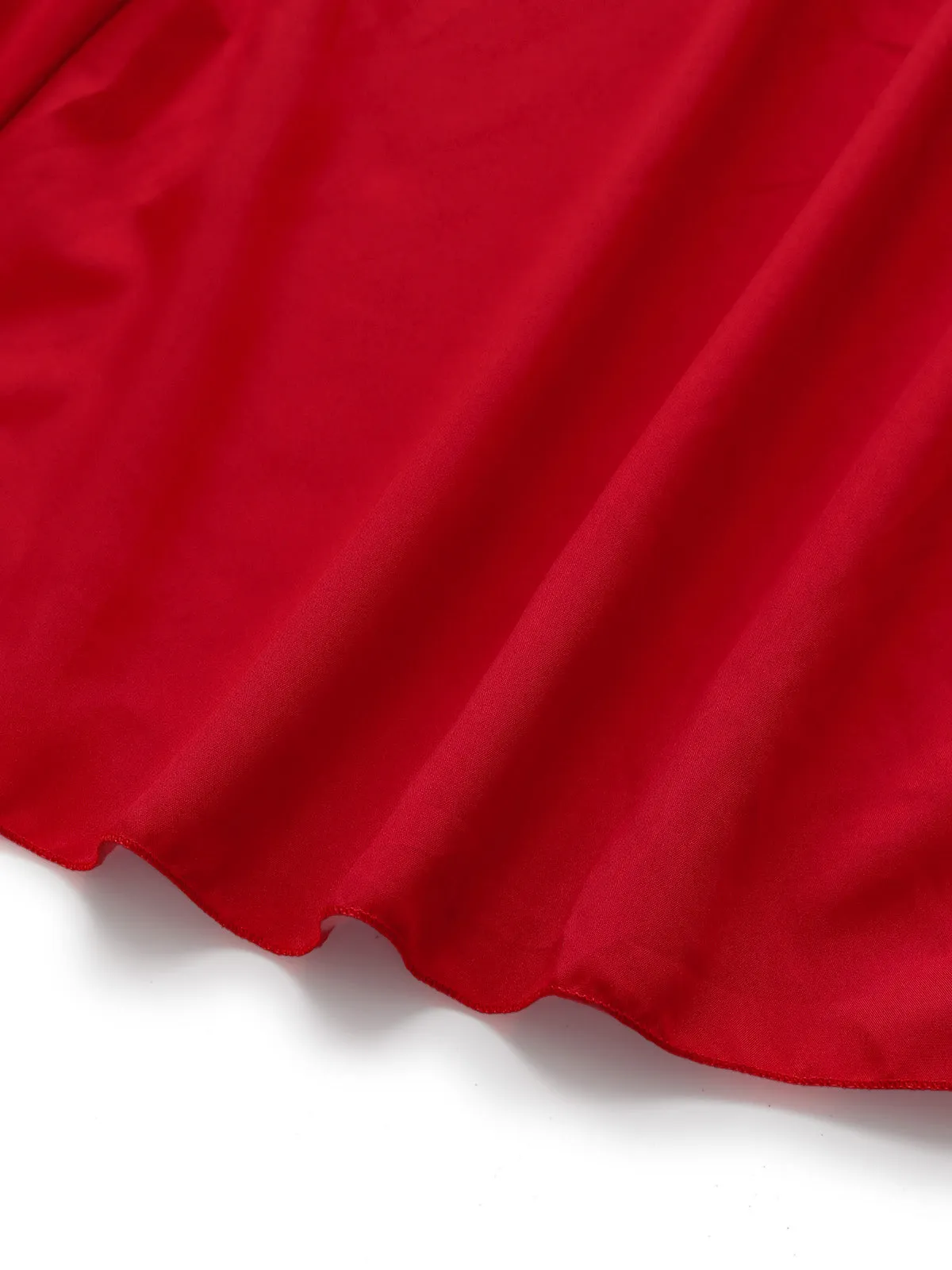 Red 1960s Spaghetti Strap Ruffle Tiered Dress sold by Retro Stage product image thumbnail 5