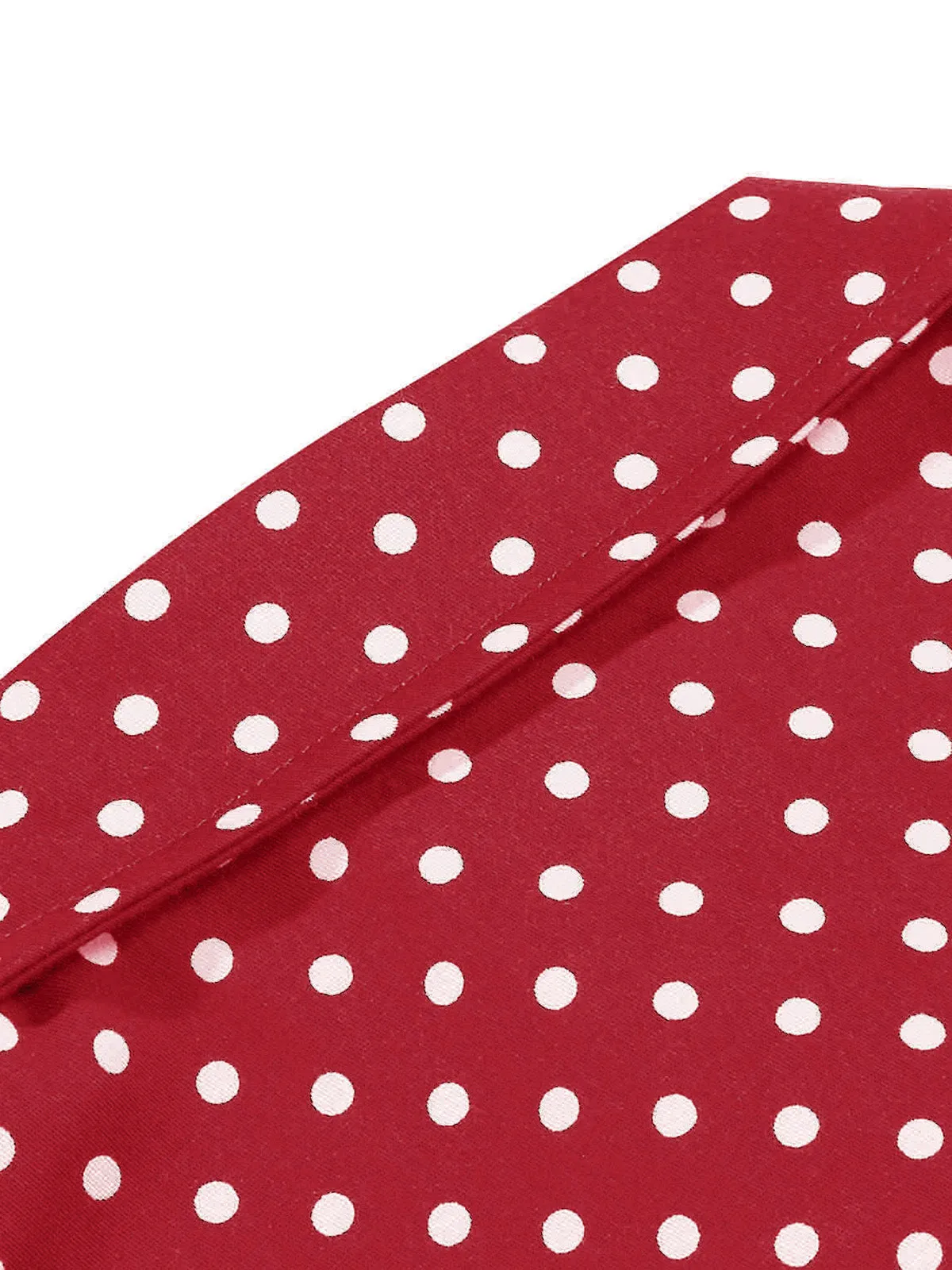 Red 1950s Polka Dot Tie-Front Cropped Blouse sold by Retro Stage product image thumbnail 4