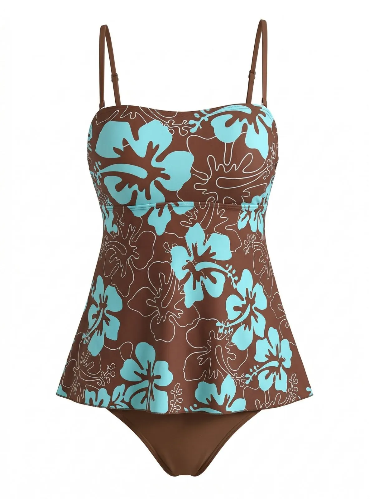 Multicolor 1970s Boho Strap Tankini Set sold by Retro Stage product image thumbnail 2