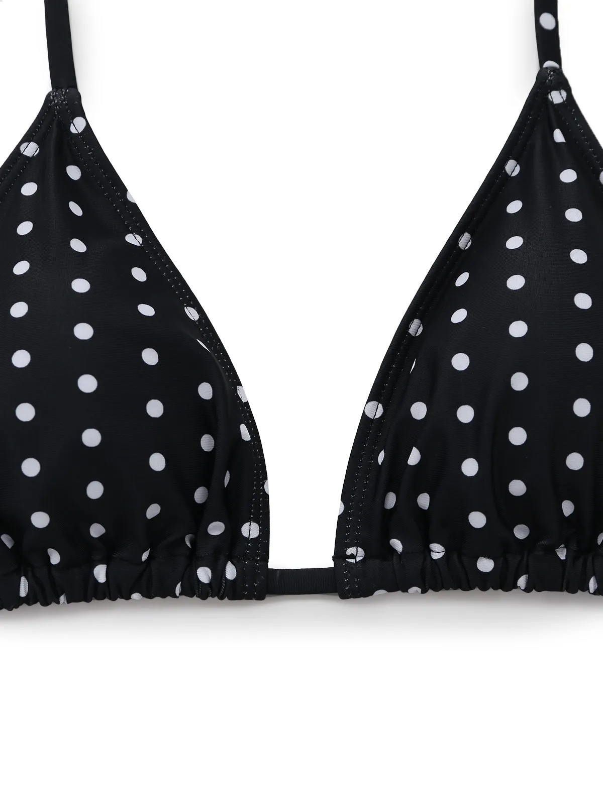 Black 1950s Polka Dot Halter Bikini Set & Cover-Up sold by Retro Stage product image thumbnail 4