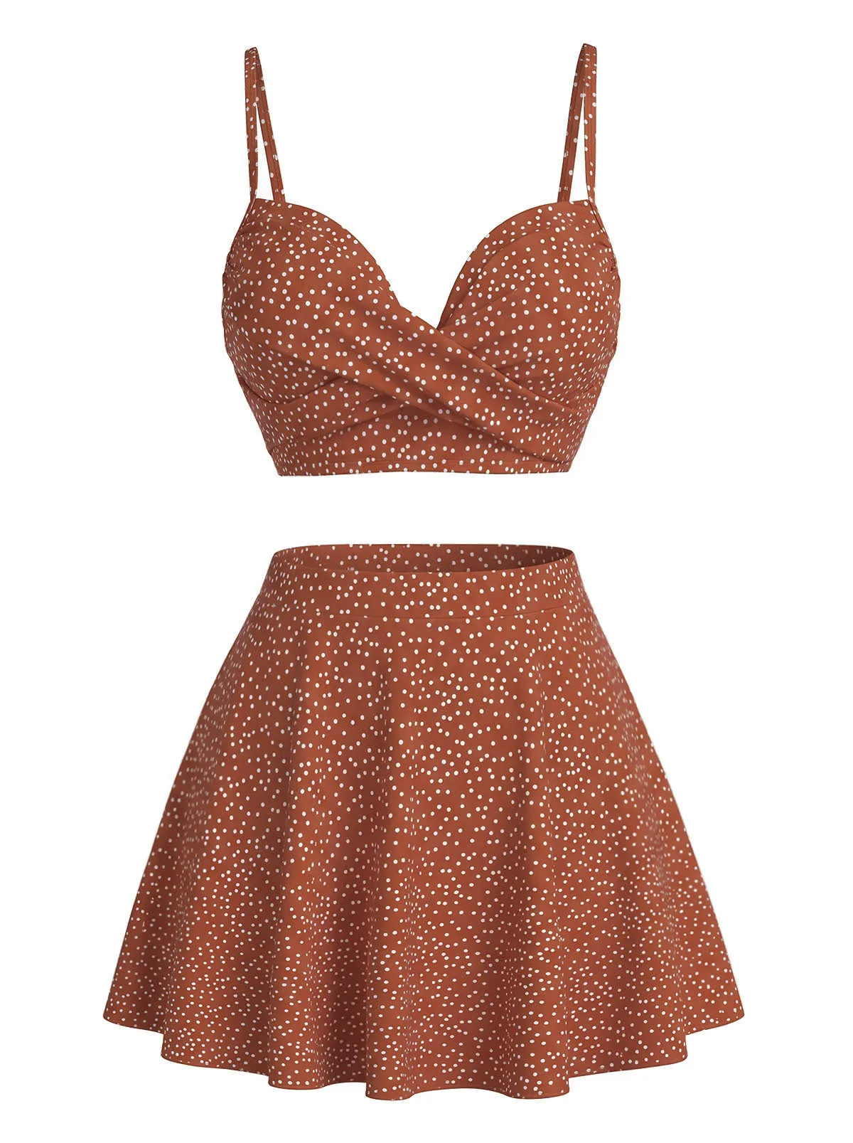 1950s Polka Dot High-Waist Bikini Set & Cover-Up sold by Retro Stage product image thumbnail 5