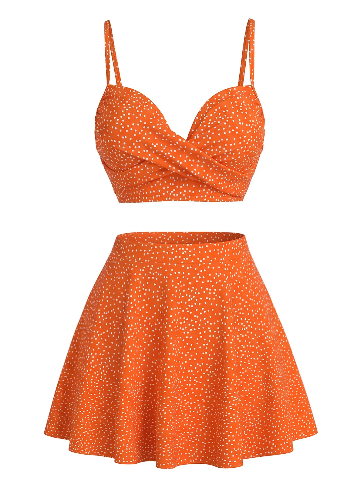 1950s Polka Dot High-Waist Bikini Set & Cover-Up sold by Retro Stage product image thumbnail 2