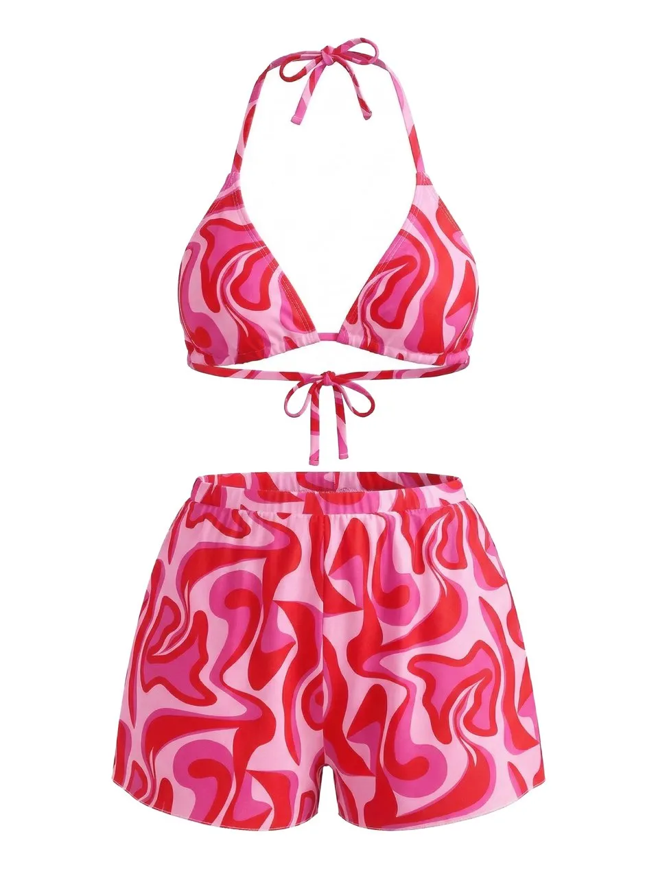 1940s Abstract Printed Halter Bikini Set & Cover-Up sold by Retro Stage product image thumbnail 4