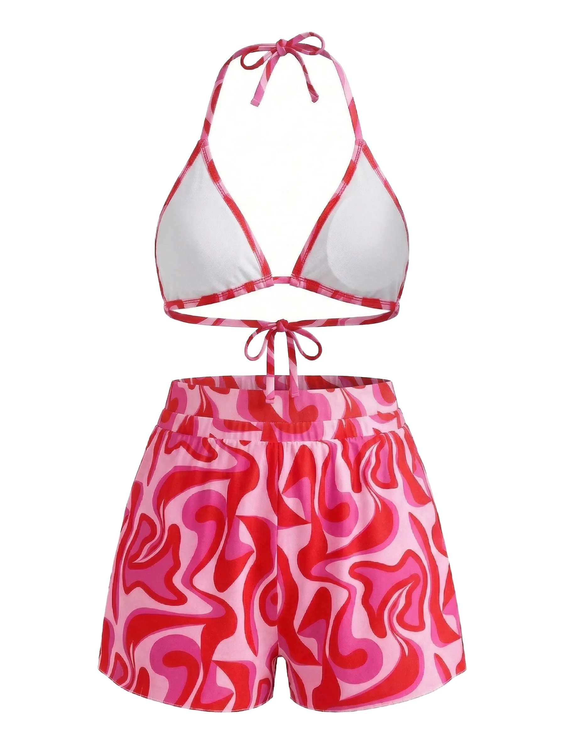 1940s Abstract Printed Halter Bikini Set & Cover-Up sold by Retro Stage product image thumbnail 5