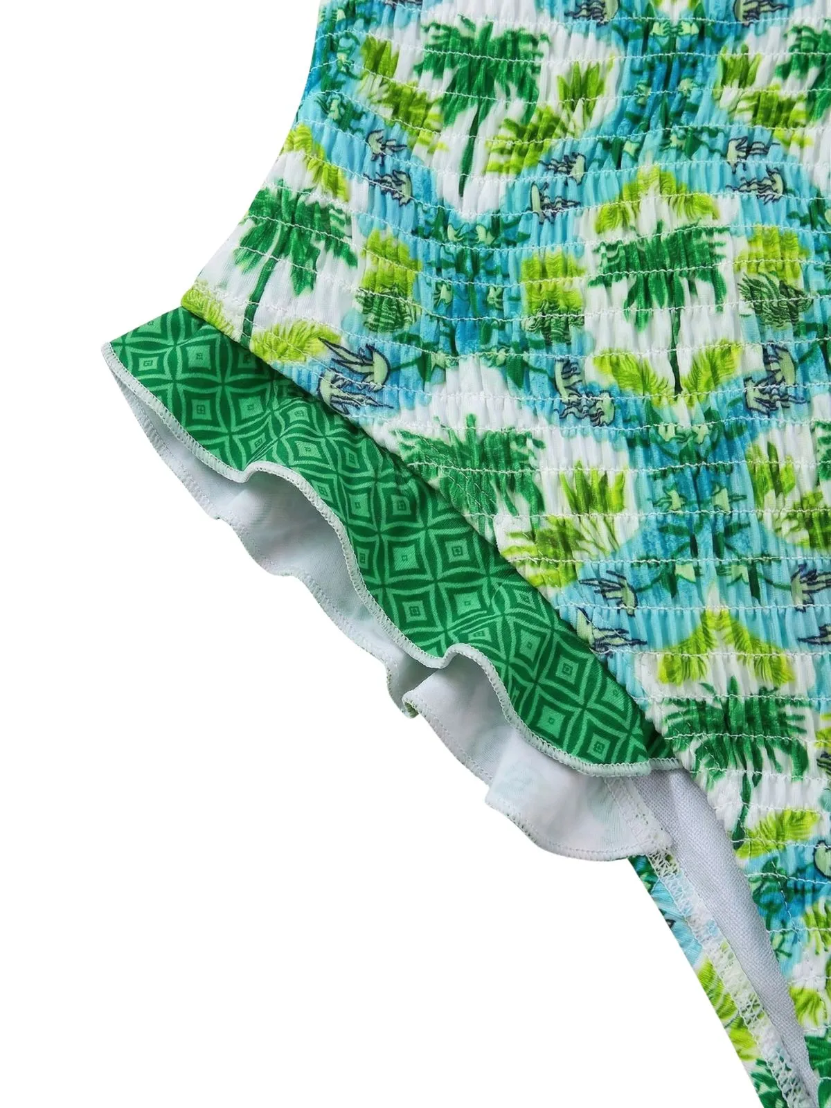 1960s Tropical Coconut Palm Tree Print Swimsuit sold by Retro Stage product image thumbnail 4