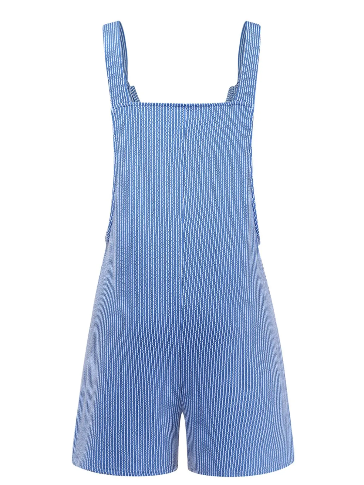 1960s Striped Pocketed Tie-Strap Romper sold by Retro Stage product image thumbnail 3