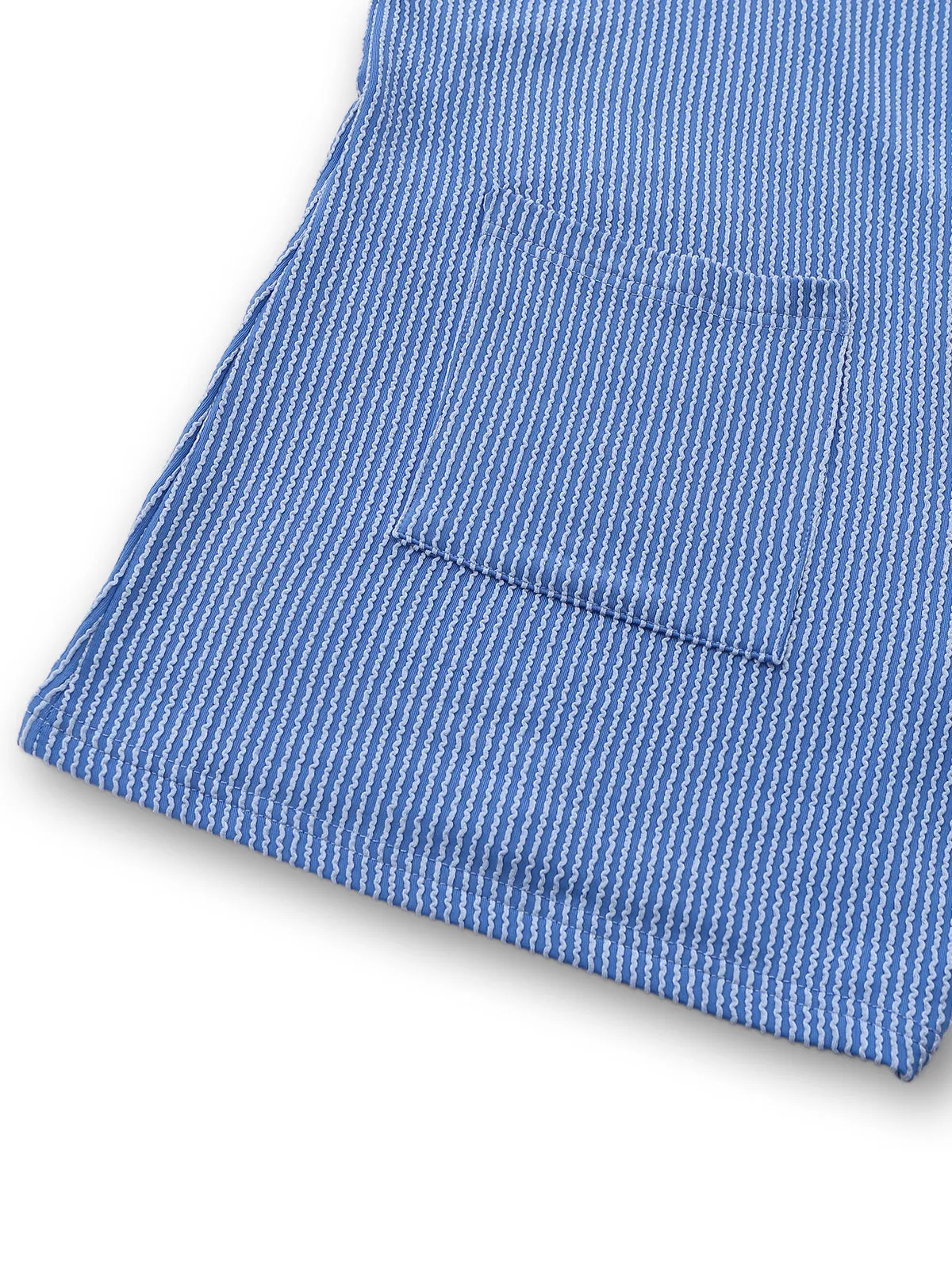 1960s Striped Pocketed Tie-Strap Romper sold by Retro Stage product image thumbnail 5