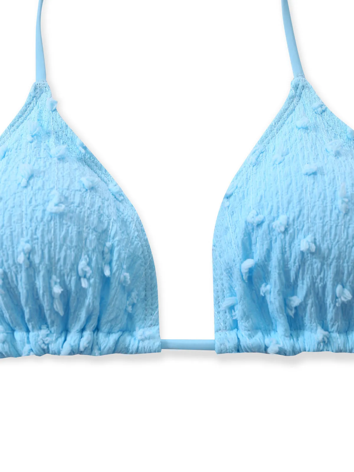 3PCS Sky Blue 1960s Triangle Bikini & Tie Shorts Set sold by Retro Stage product image thumbnail 4