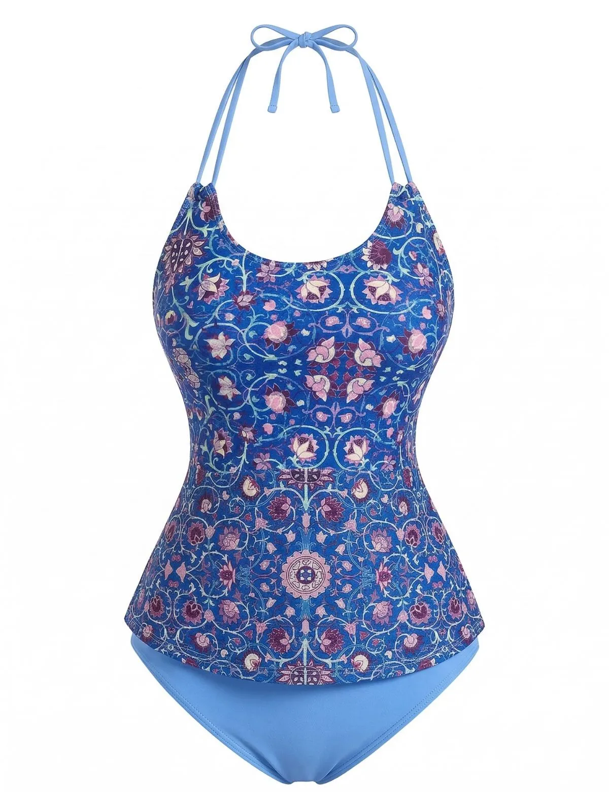 1940s Halter Retro Floral Prints Tankini Set sold by Retro Stage product image thumbnail 2
