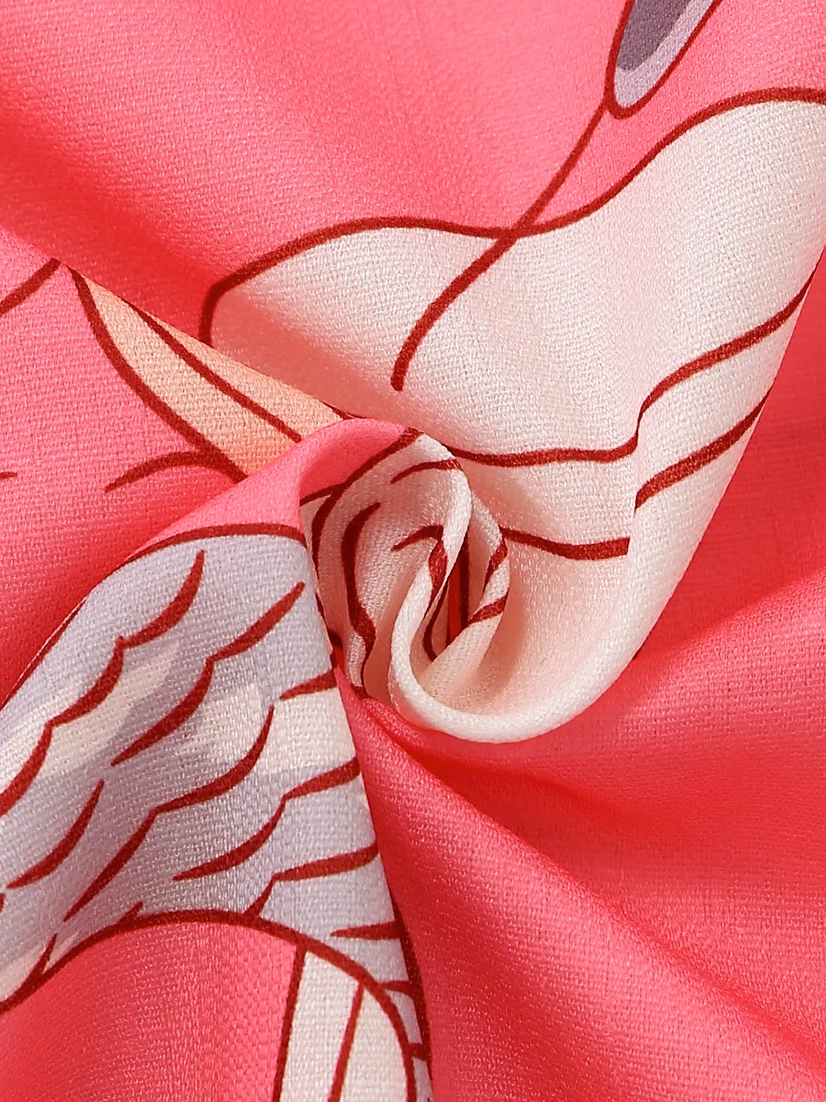 2PCS Multicolor 1940s Mermaid Print Tie-Up Top & Skirt sold by Retro Stage product image thumbnail 5