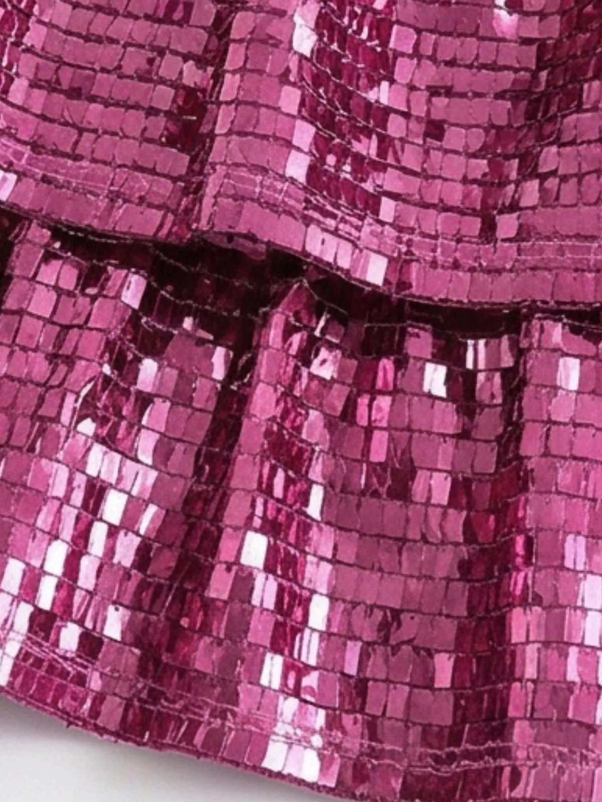 Rose Red 1960s Sequined Strapless Mini Dress sold by Retro Stage product image thumbnail 4