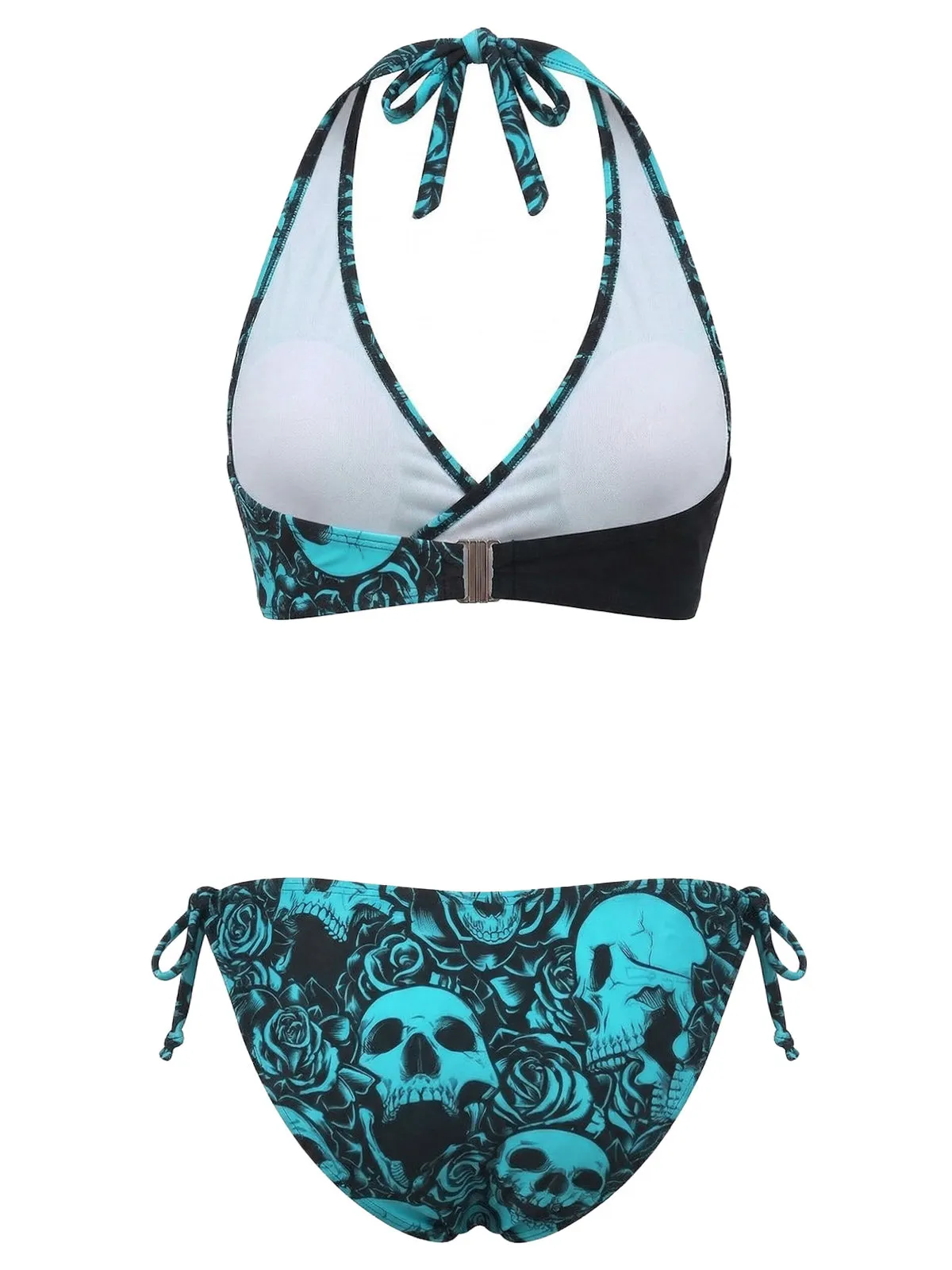1940s Floral Print Halter Bikini Set sold by Retro Stage product image thumbnail 3