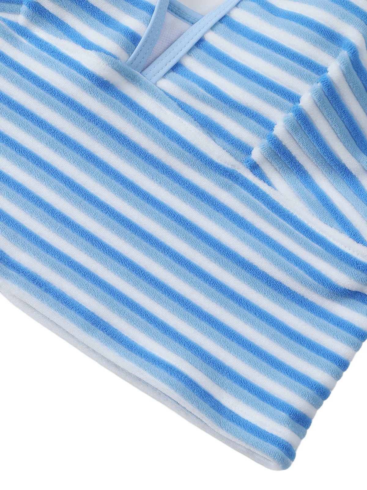 Blue & White 1940s Striped Side Tie Tankini Set sold by Retro Stage product image thumbnail 5