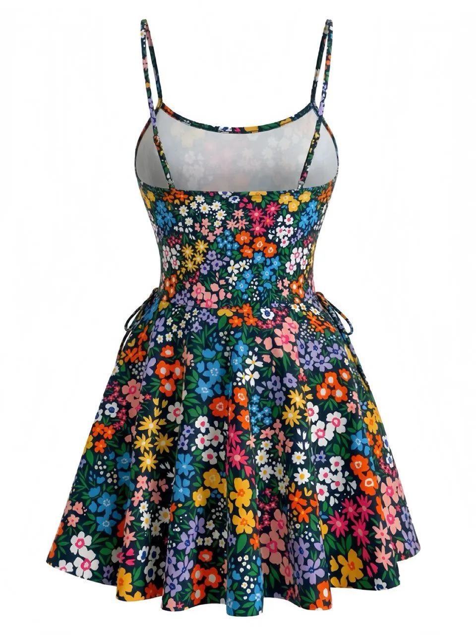 Multicolor 1940s Floral U-Neck Tankini Set sold by Retro Stage product image thumbnail 3
