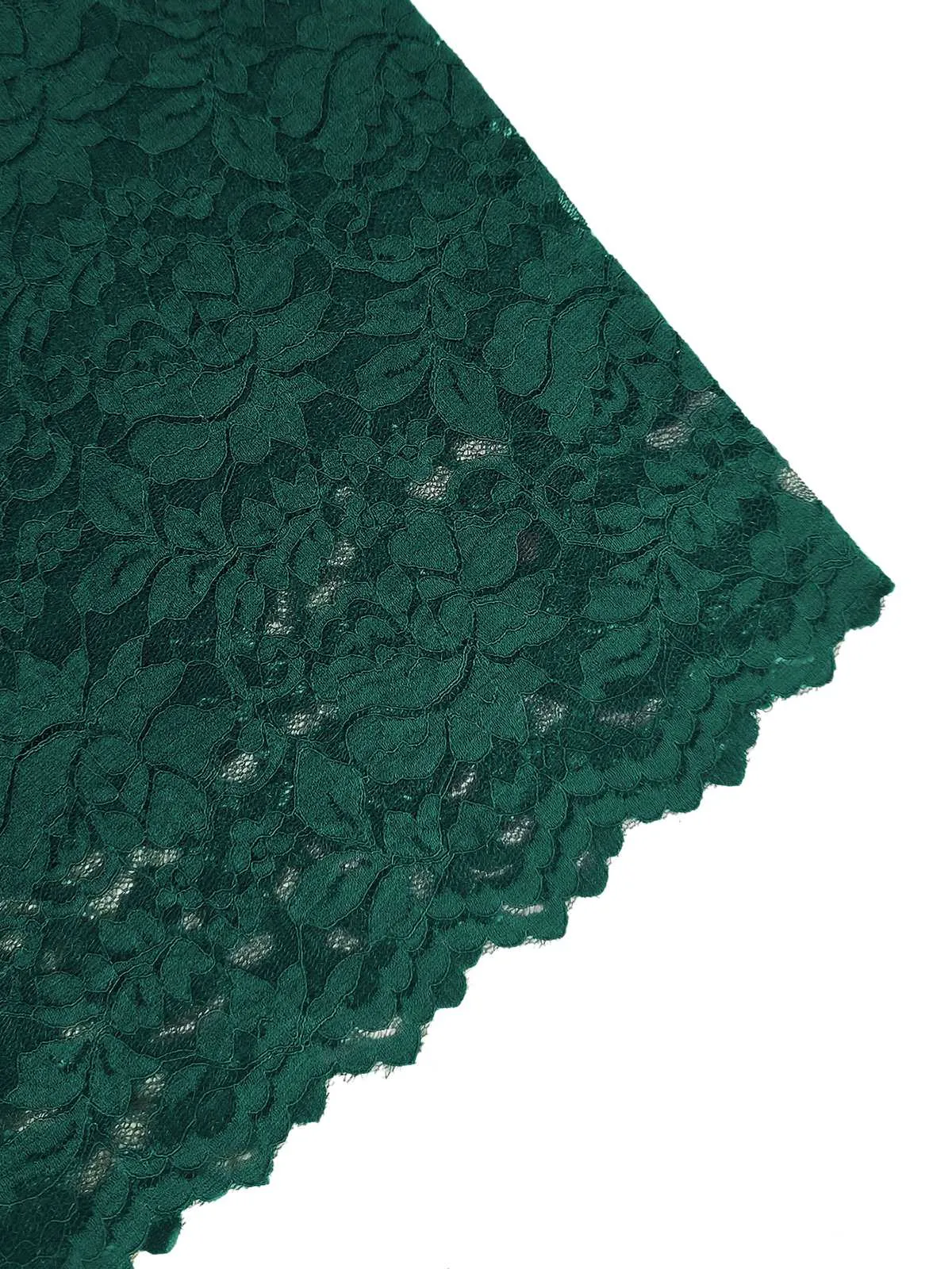 Green 1960s Floral Solid Bodycon Dress sold by Retro Stage product image thumbnail 3