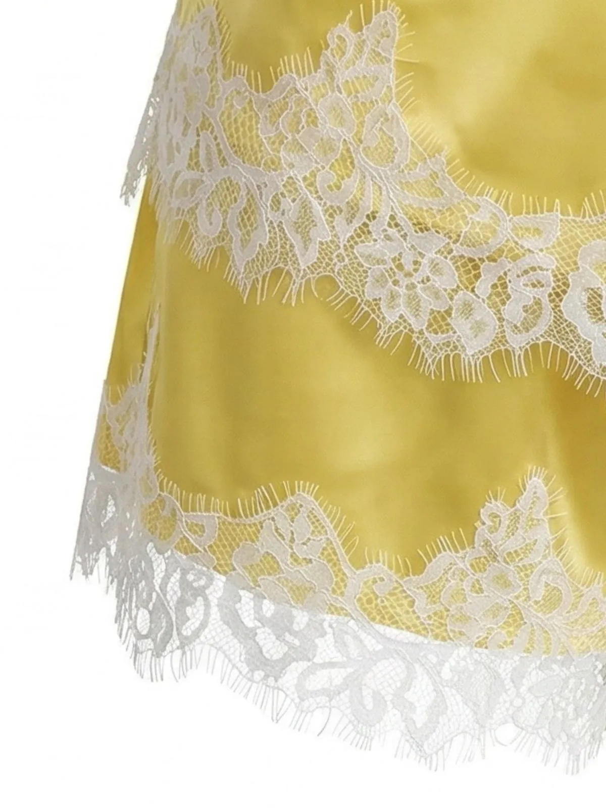 2PCS Yellow 1950s Lace Spaghetti Strap Pajama Set sold by Retro Stage product image thumbnail 4