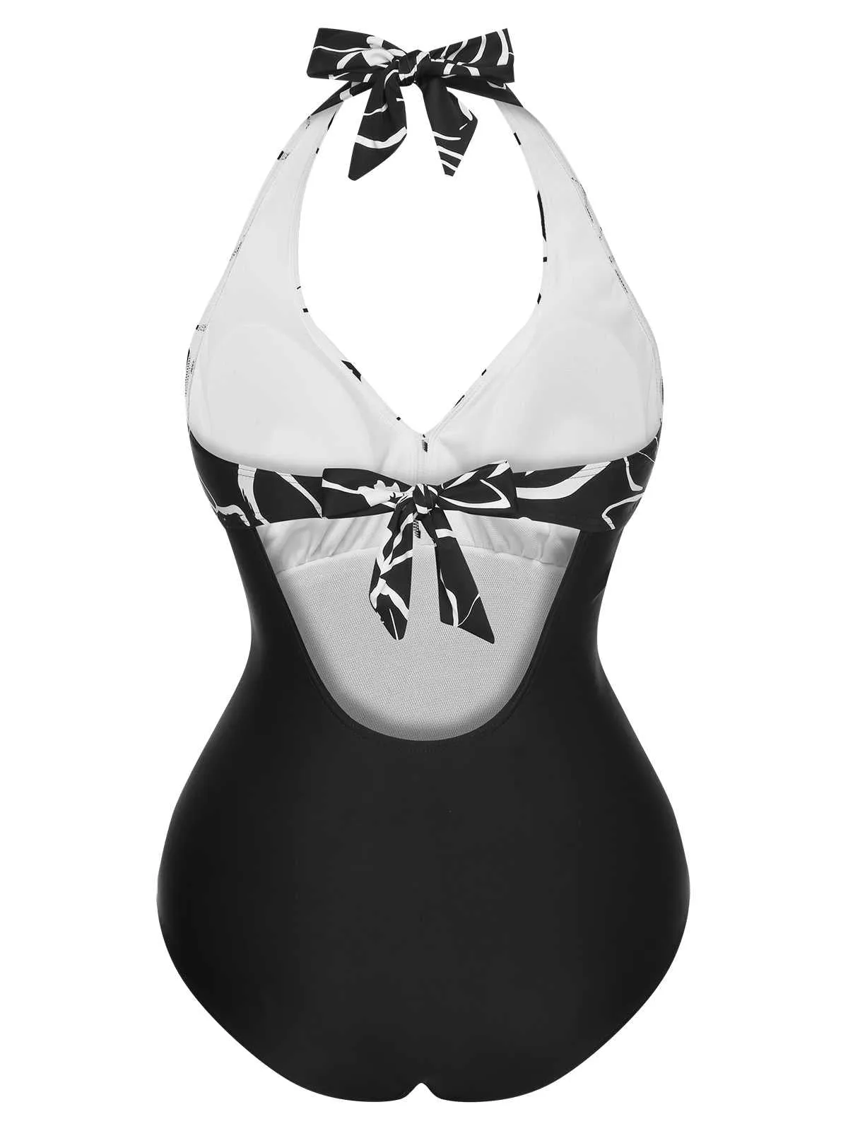 1950s Halter Stripes One-Piece Swimsuit sold by Retro Stage product image thumbnail 4