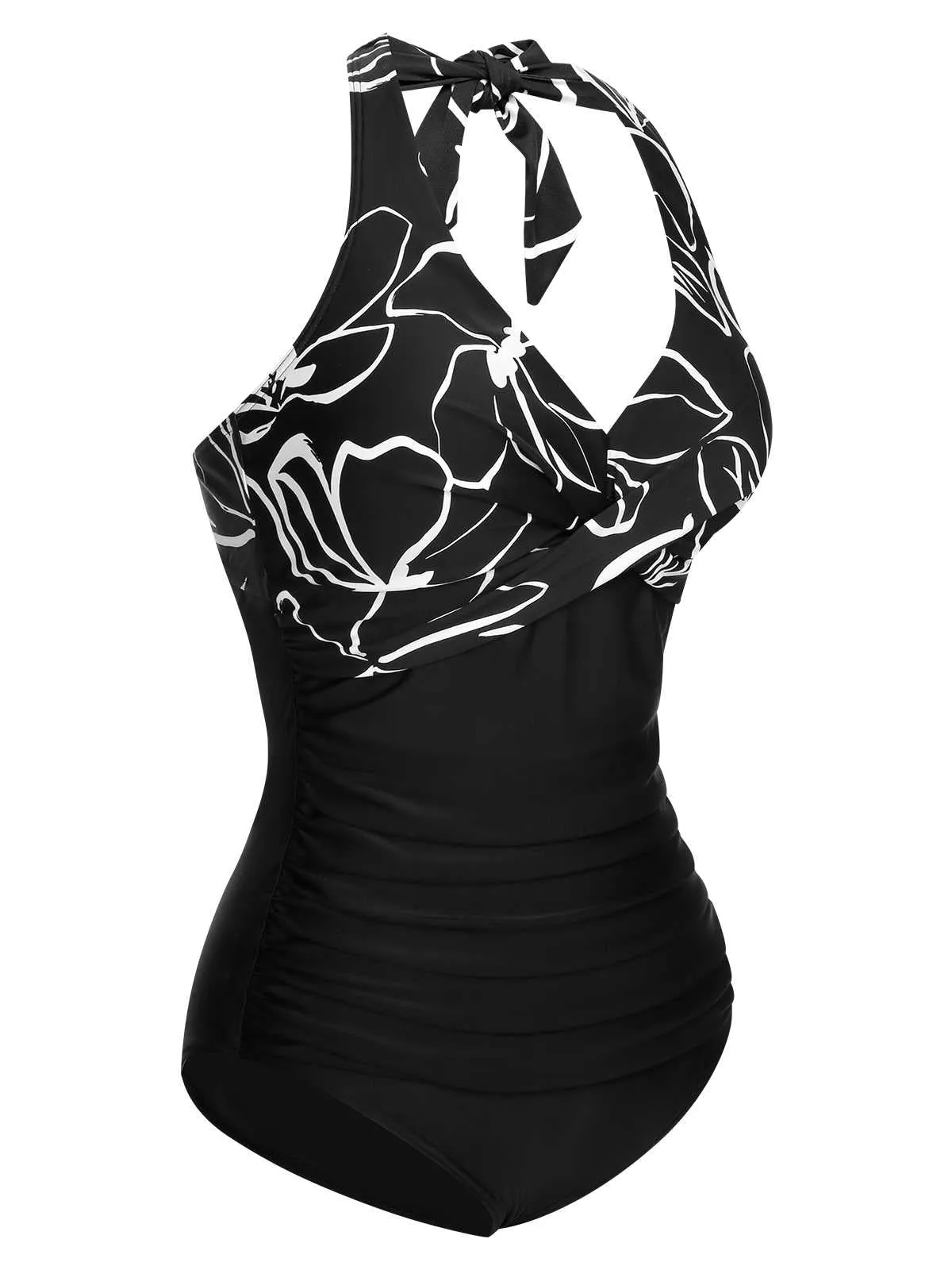 1950s Halter Stripes One-Piece Swimsuit sold by Retro Stage product image thumbnail 3
