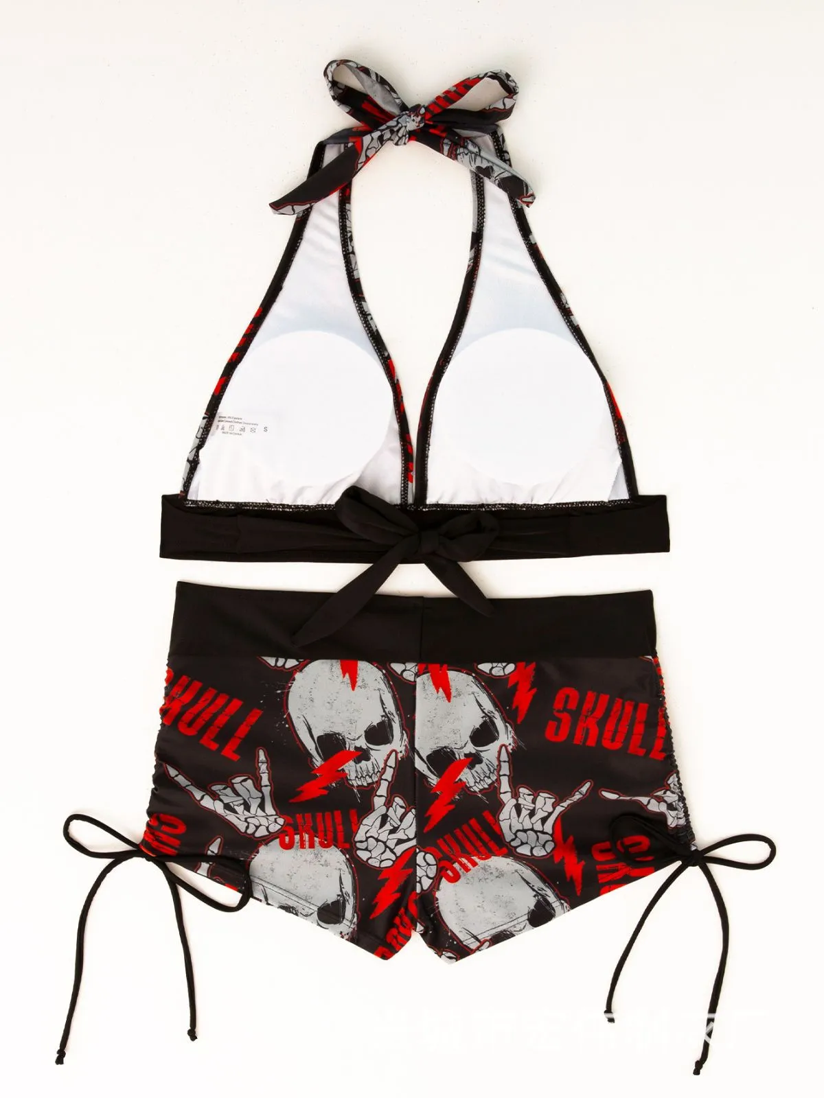 1980s Punk Halter Rock Skull Bikini Set sold by Retro Stage product image thumbnail 4