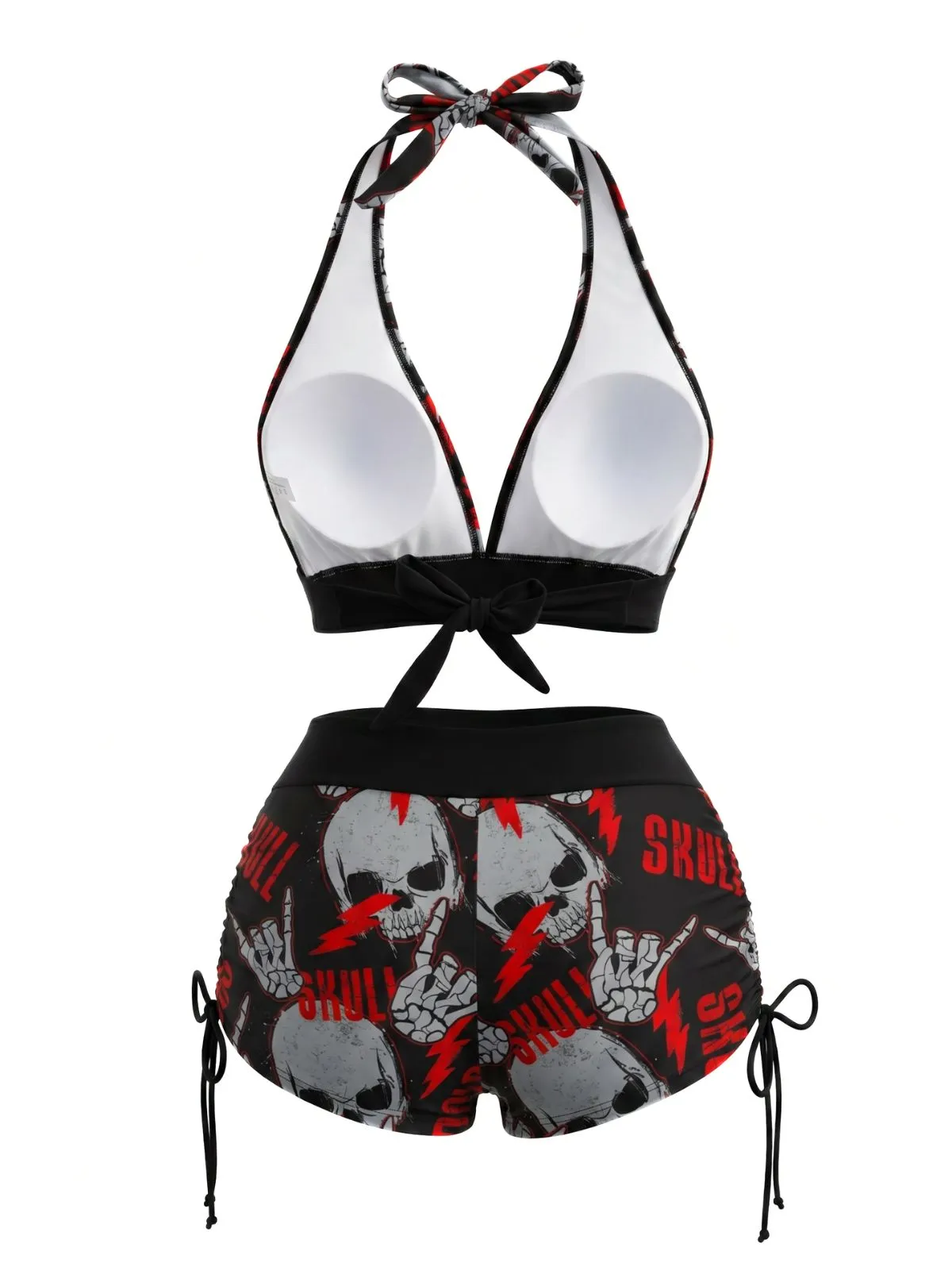 1980s Punk Halter Rock Skull Bikini Set sold by Retro Stage product image thumbnail 2