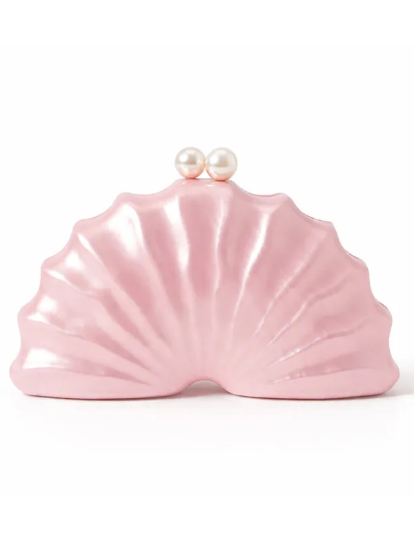 Vintage Shell Pearl Acrylic Clutch Bag made by Retro Stage