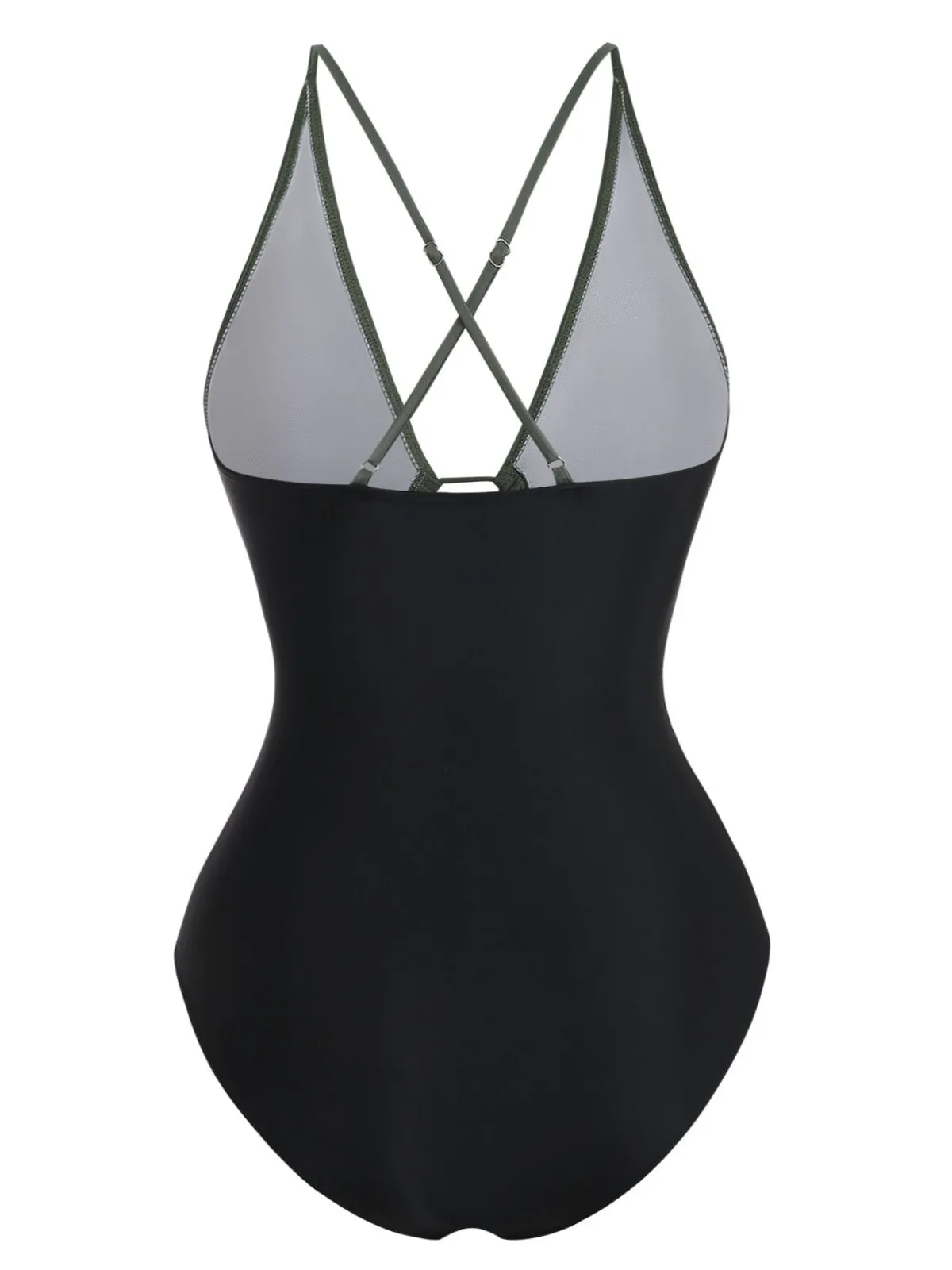 1960s Cutout Lace-Up Plunging One-Piece Swimsuit sold by Retro Stage product image thumbnail 3