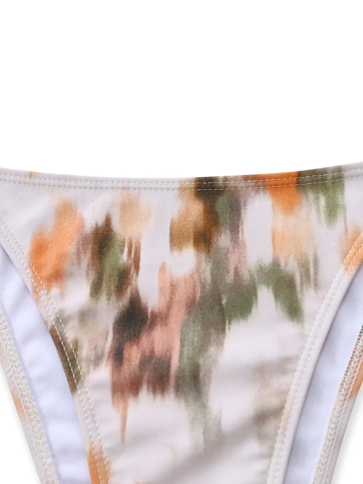 4PCS 1980s Floral Halter Tie Asymmetric Bikini Set & Cover Up sold by Retro Stage product image thumbnail 4
