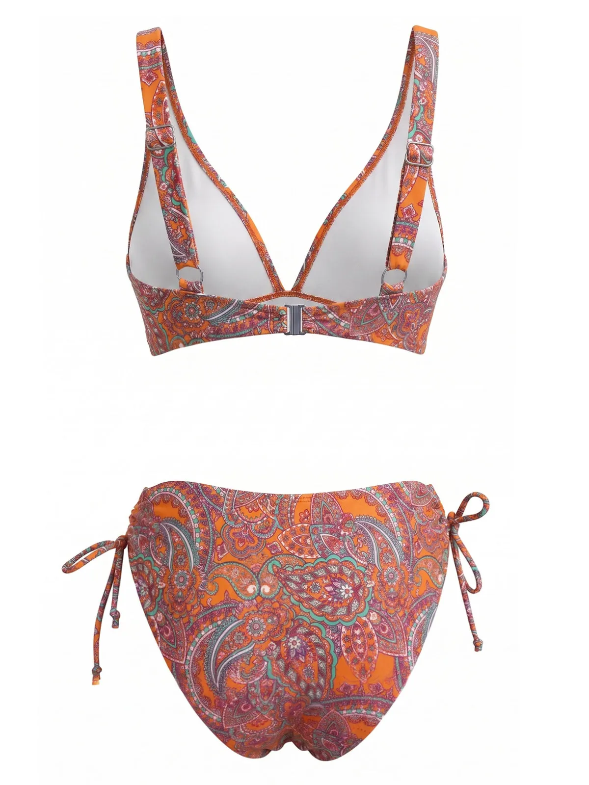 1970s Bohemian Ditsy Floral V-Neck Tankini Set sold by Retro Stage product image thumbnail 3