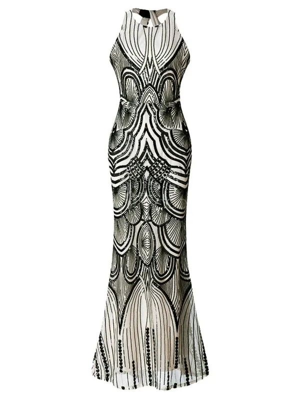 1920s Sequin Backless Formal Dress made by Retro Stage