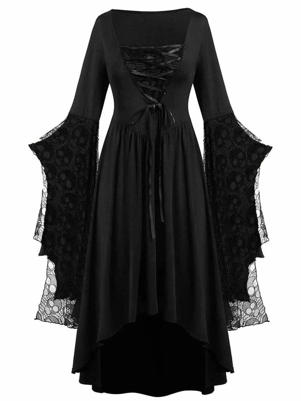 1950s Halloween Lace Patchwork Witch Dress sold by Retro Stage product image thumbnail 4