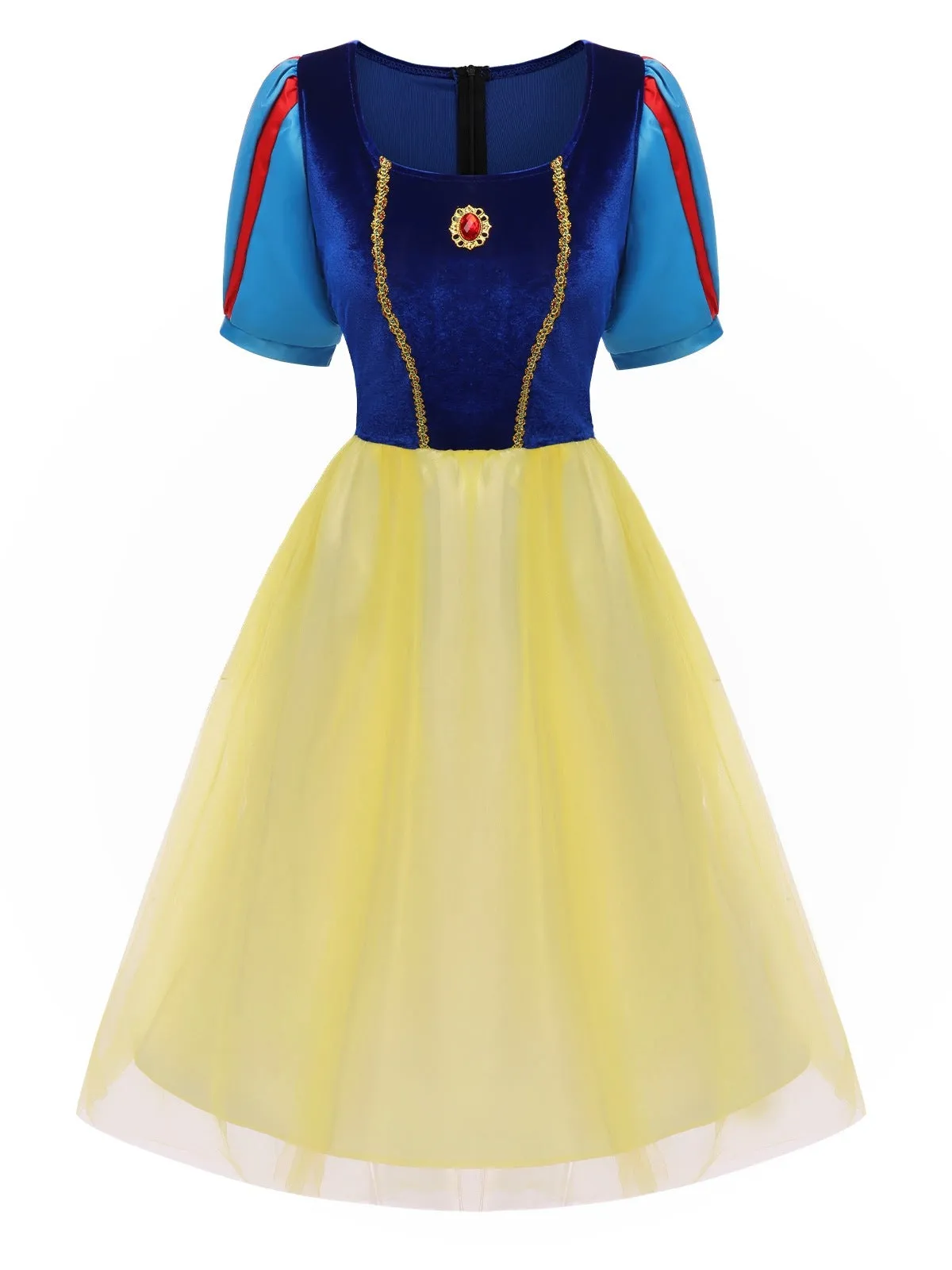 Blue 1940s Snow White Style Mesh Dress sold by Retro Stage product image thumbnail 2