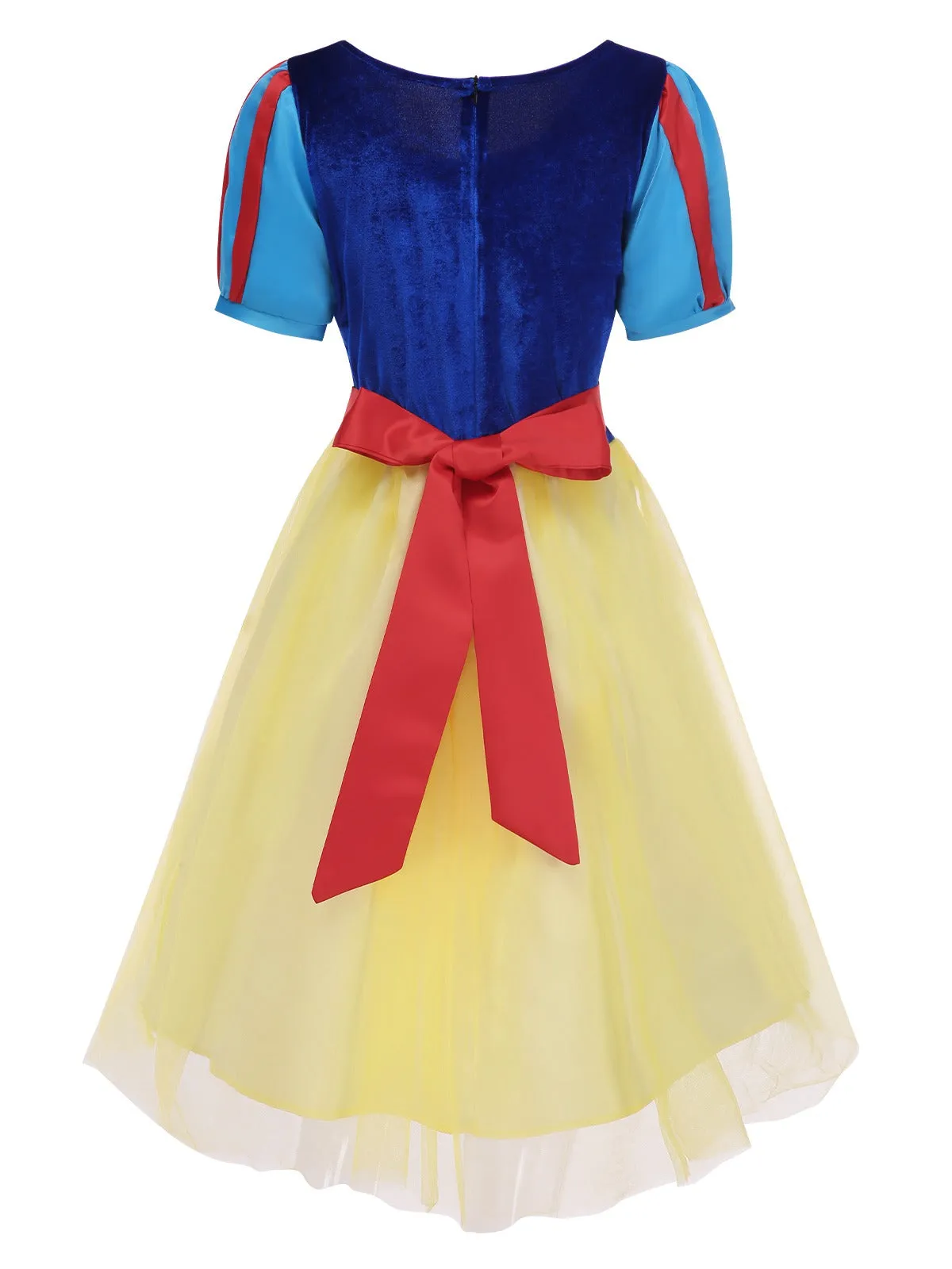 Blue 1940s Snow White Style Mesh Dress sold by Retro Stage product image thumbnail 3