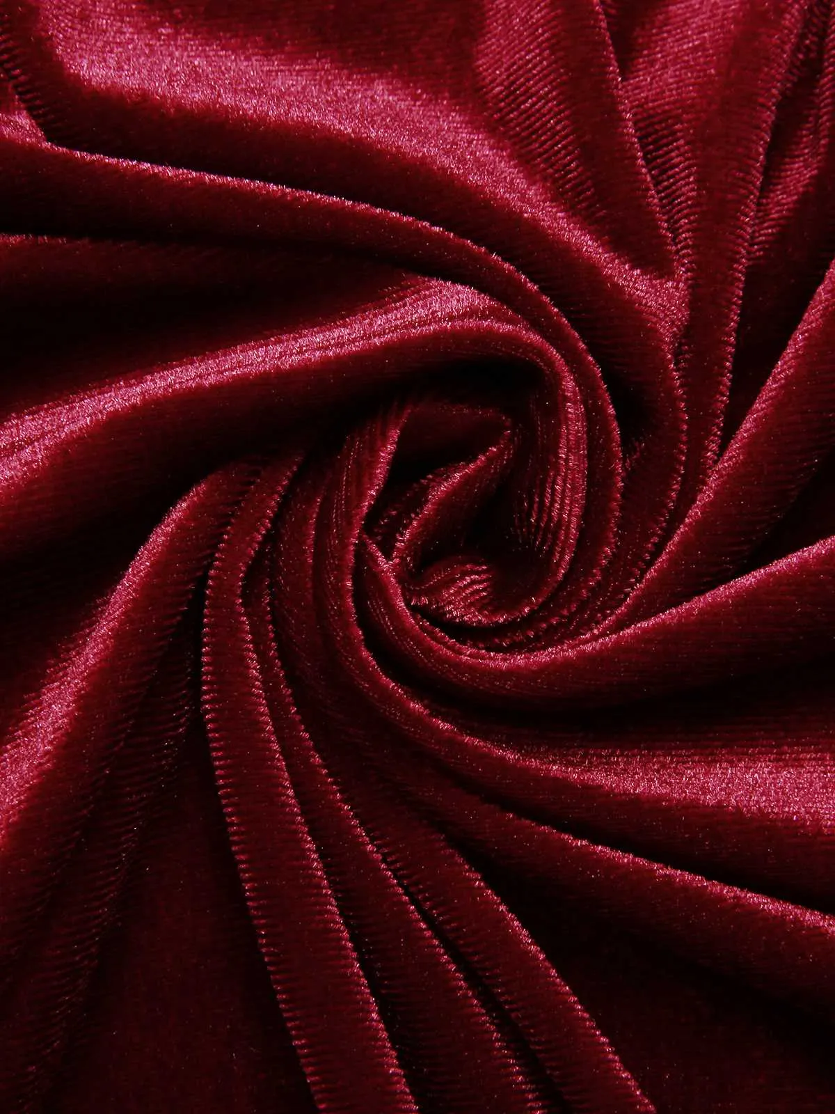 Wine Red 1940s V-Neck Velvet Lace Dress sold by Retro Stage product image thumbnail 4