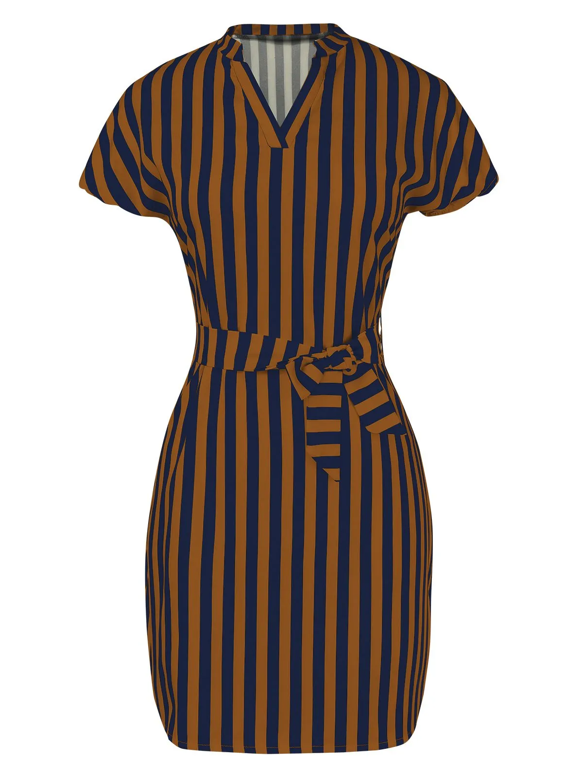 1960s Cap Sleeve Vertical Stripe Pencil Dress sold by Retro Stage product image thumbnail 5
