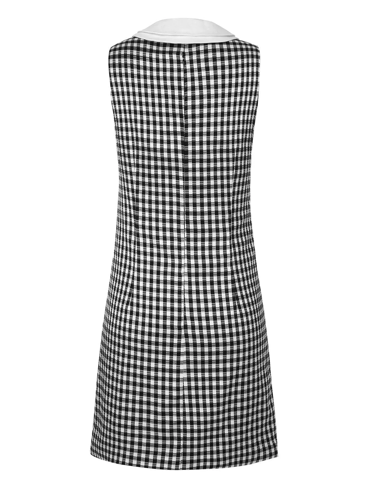 1960s Gingham Plaid Shift Dress sold by Retro Stage product image thumbnail 5
