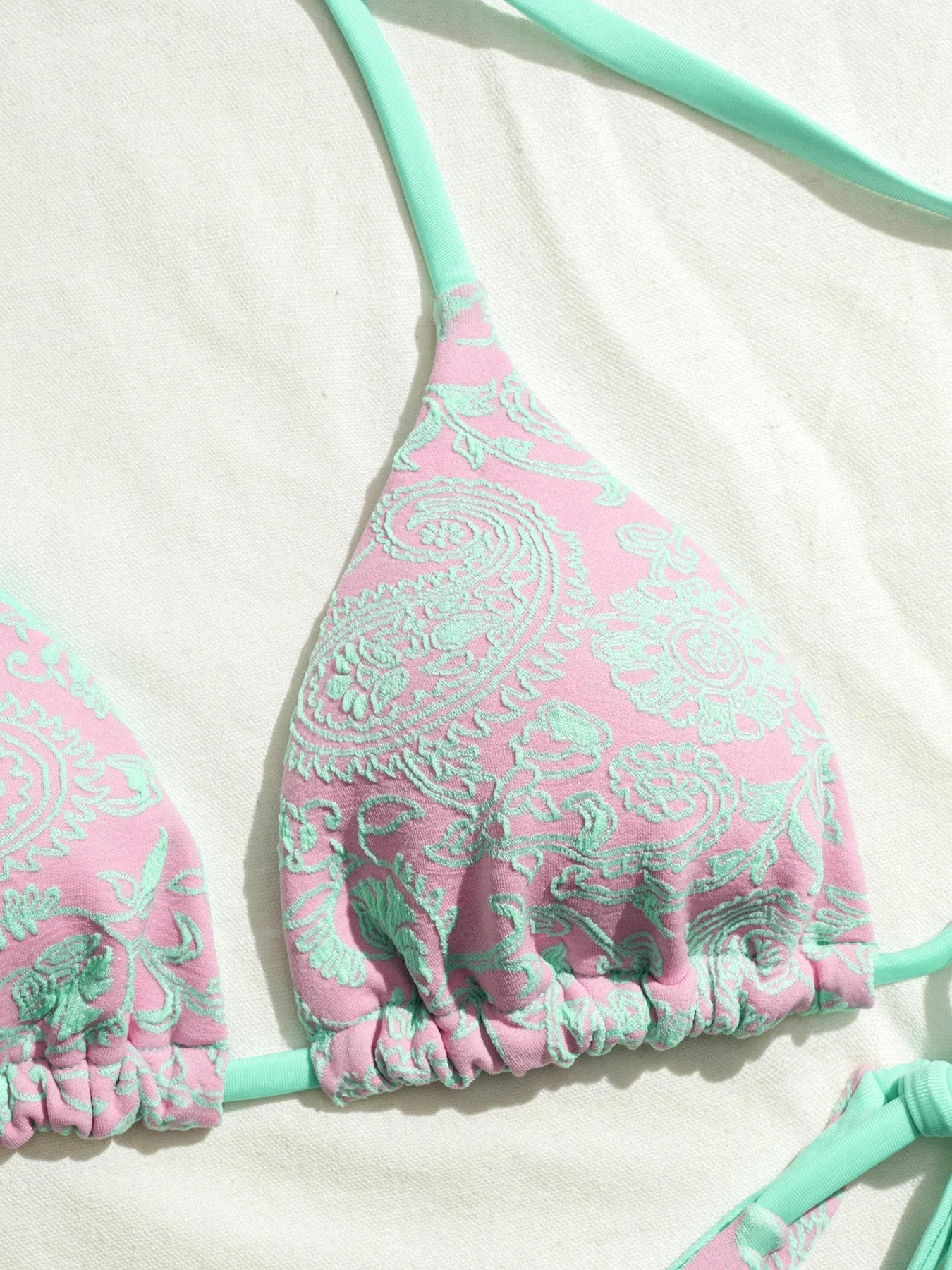 1980s Paisley Print Halter Tie Bikini Set sold by Retro Stage product image thumbnail 5