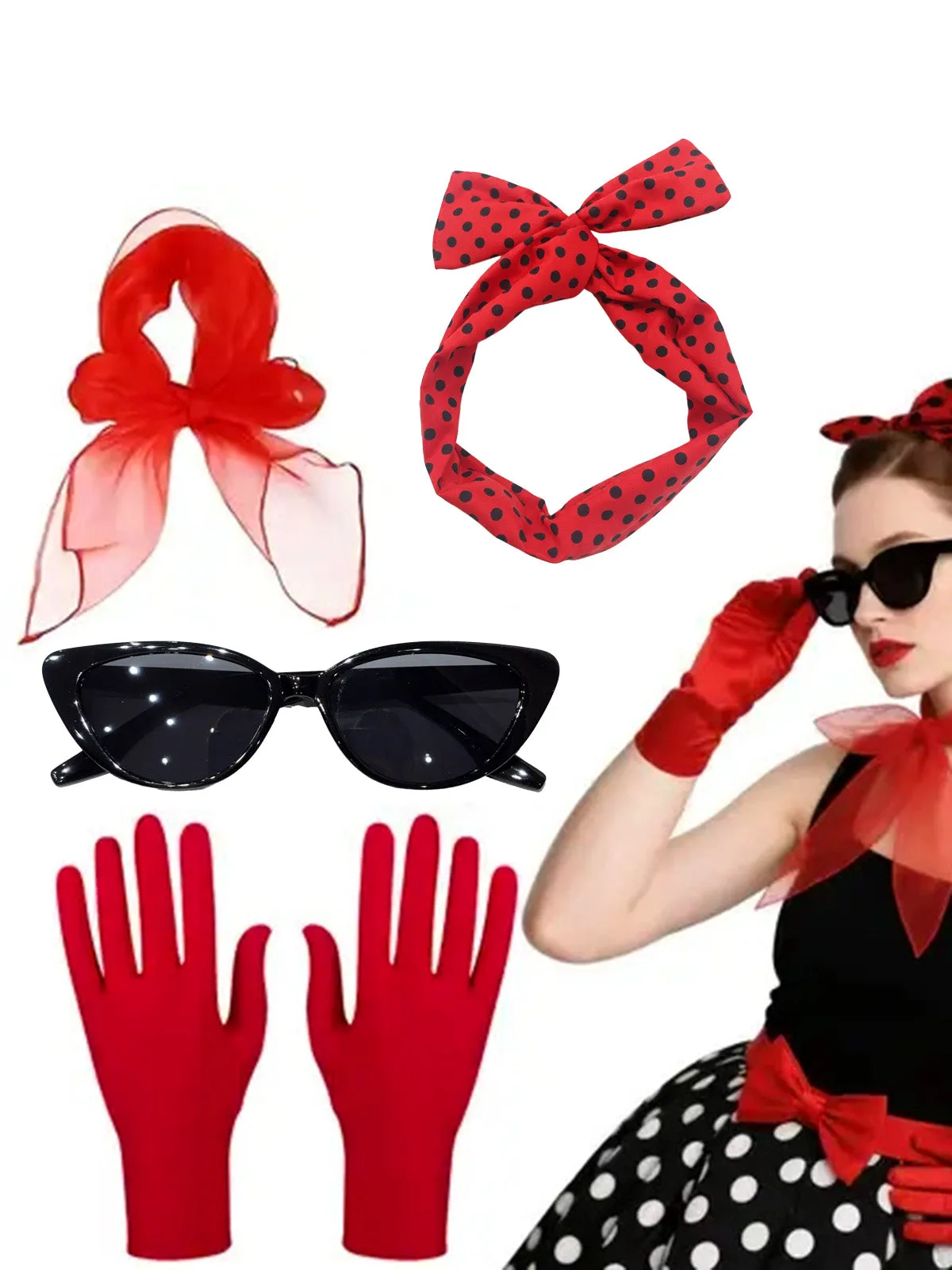 Retro Polka Dot Ladybug Cosplay Accessories Set sold by Retro Stage product image thumbnail 2