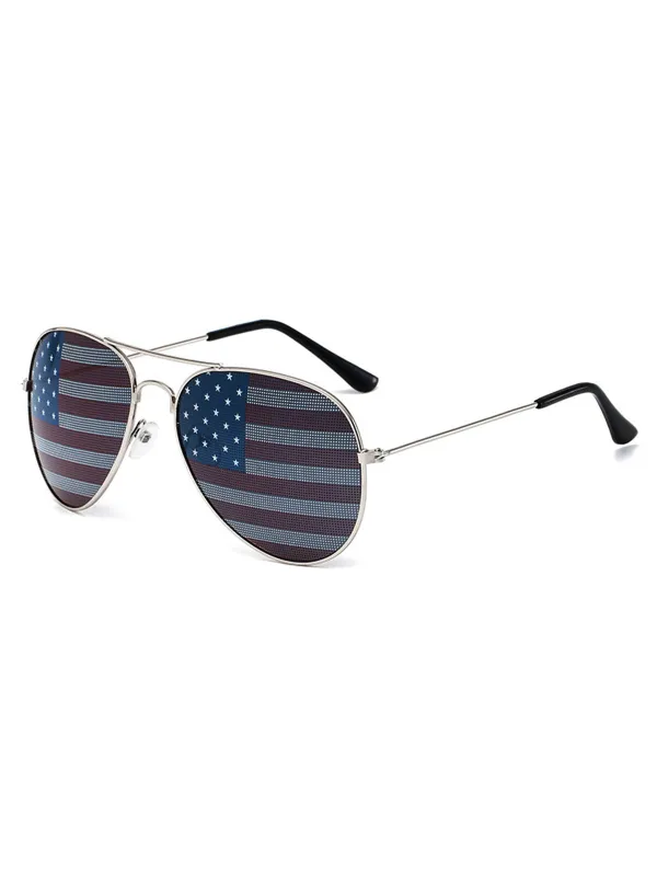 Vintage American Flag Pilot Sunglasses made by Retro Stage