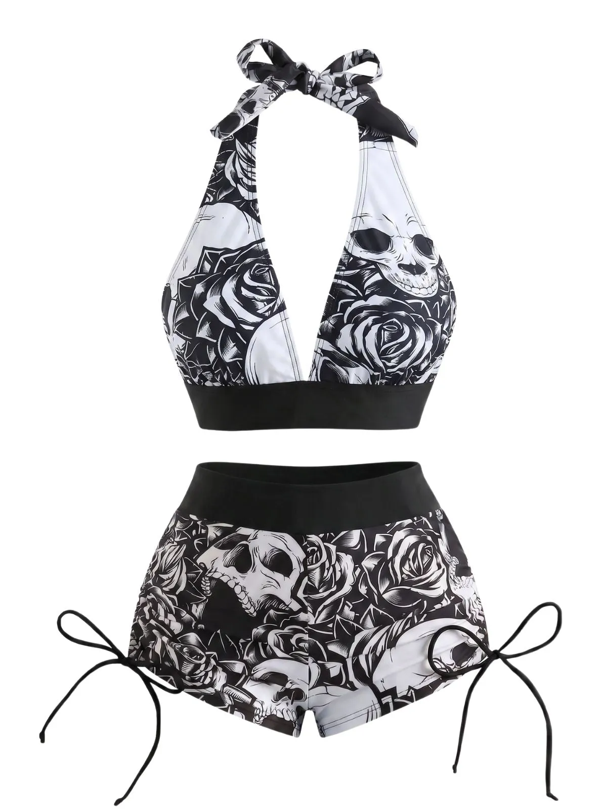 1950s Skull Gothic Halter Bikini Set sold by Retro Stage product image thumbnail 4